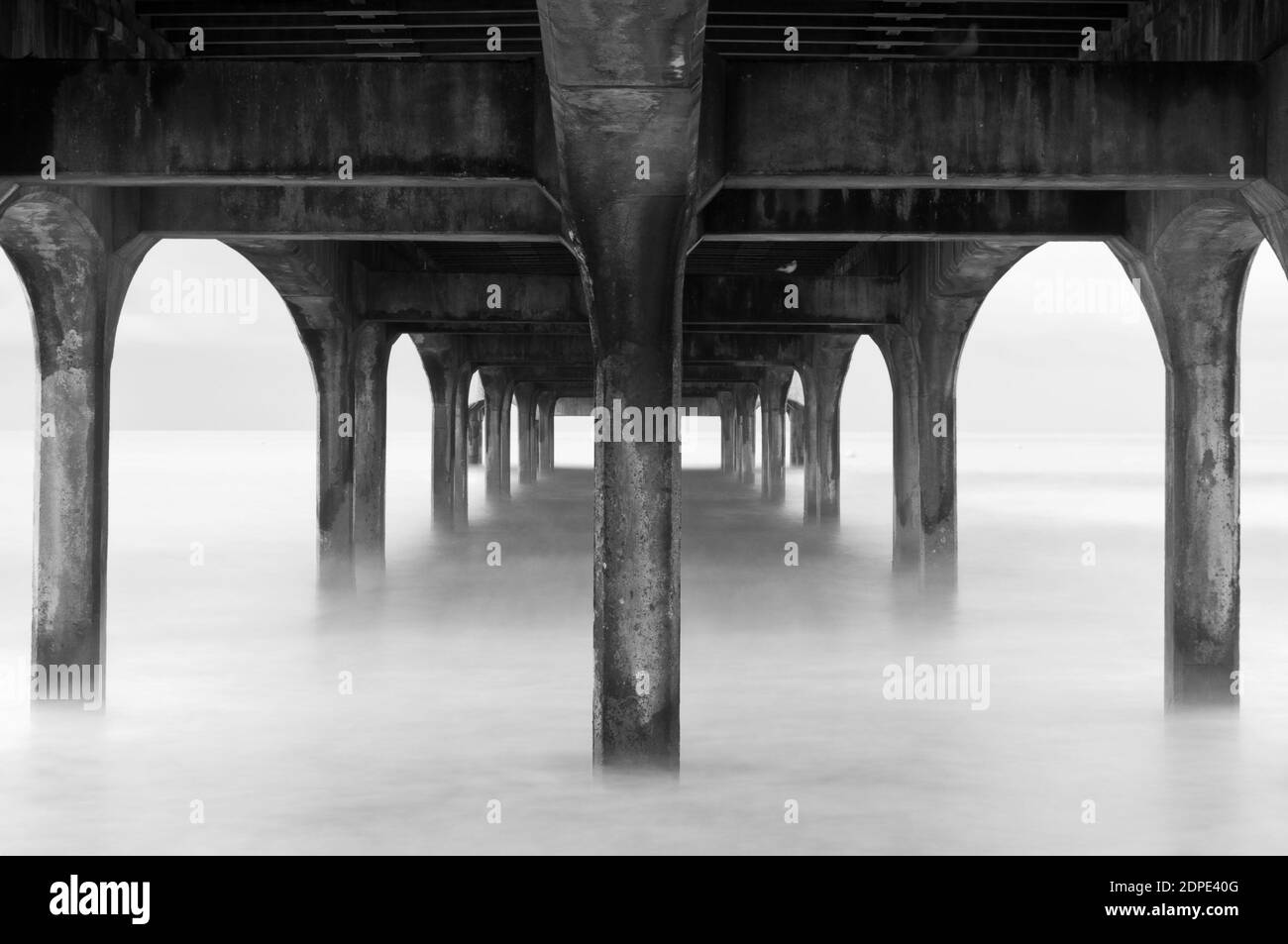 En vertu de Boscombe Pier Banque D'Images