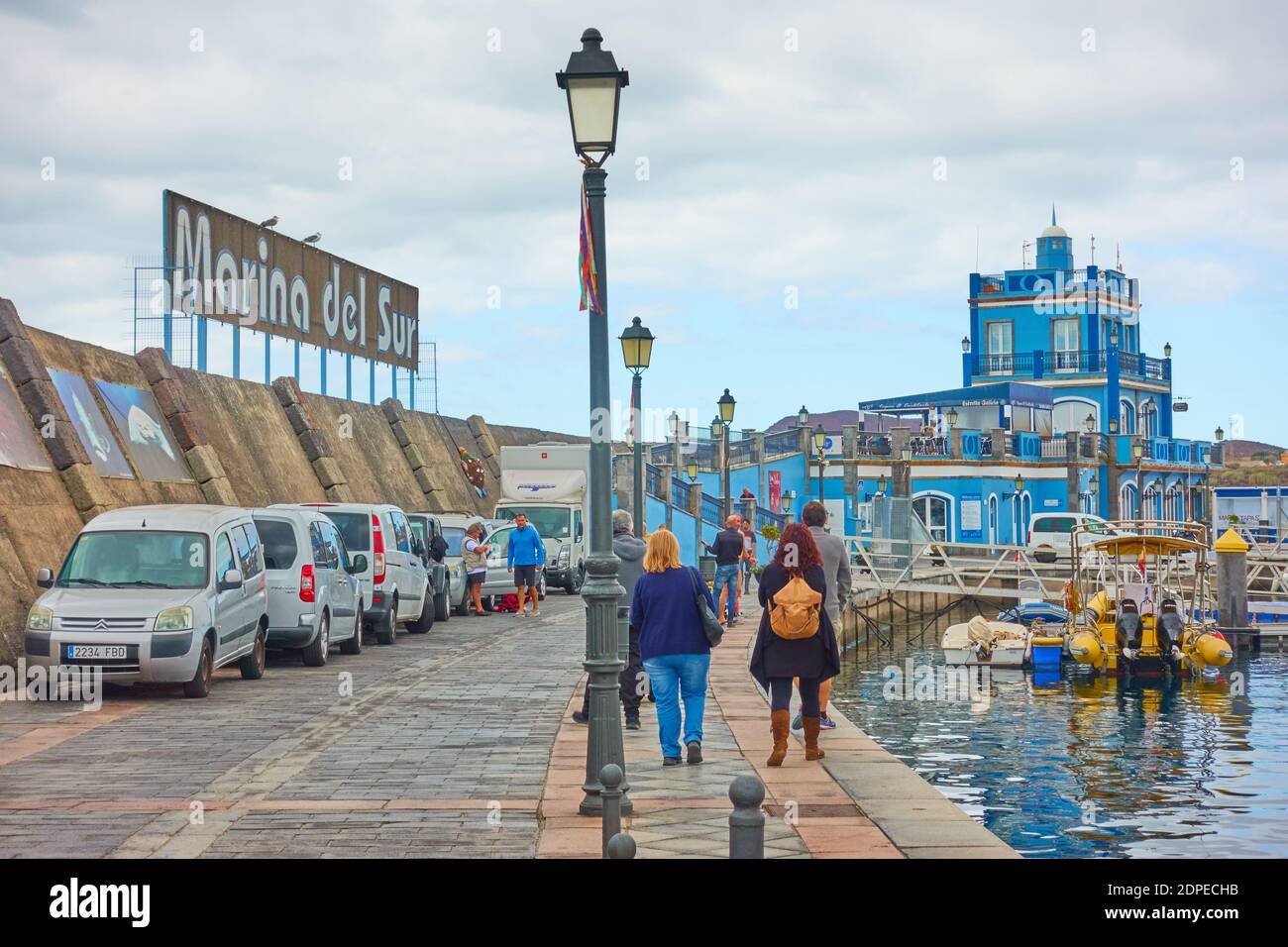 Las Galletas, Tenerife, Espagne - 14 décembre 2019 : Marina del sur à Las Galletas Banque D'Images