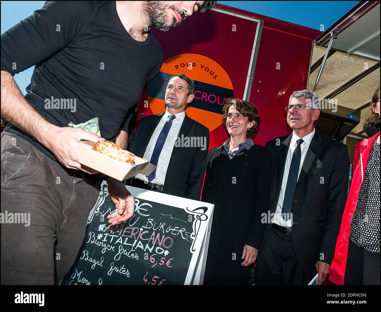 Thierry Manson, secret d'Etat à la recherche et enseignement supérieur visite le Forum de l'Etudiant sur le parvis de l'Hôtel de ville, Paris, France, le 9 septembre 2015. Photo Khanh Renaud/ABACAPRESS.COM Banque D'Images