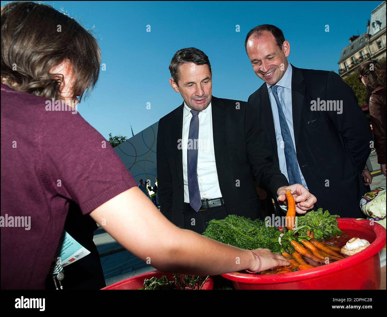 Thierry Manson, secret d'Etat à la recherche et enseignement supérieur visite le Forum de l'Etudiant sur le parvis de l'Hôtel de ville, Paris, France, le 9 septembre 2015. Photo Khanh Renaud/ABACAPRESS.COM Banque D'Images