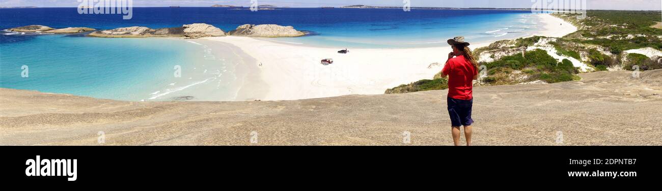 Vue panoramique sur les plages et les baies depuis Wiley’s Head, Esperance, Australie occidentale. Pas de MR Banque D'Images