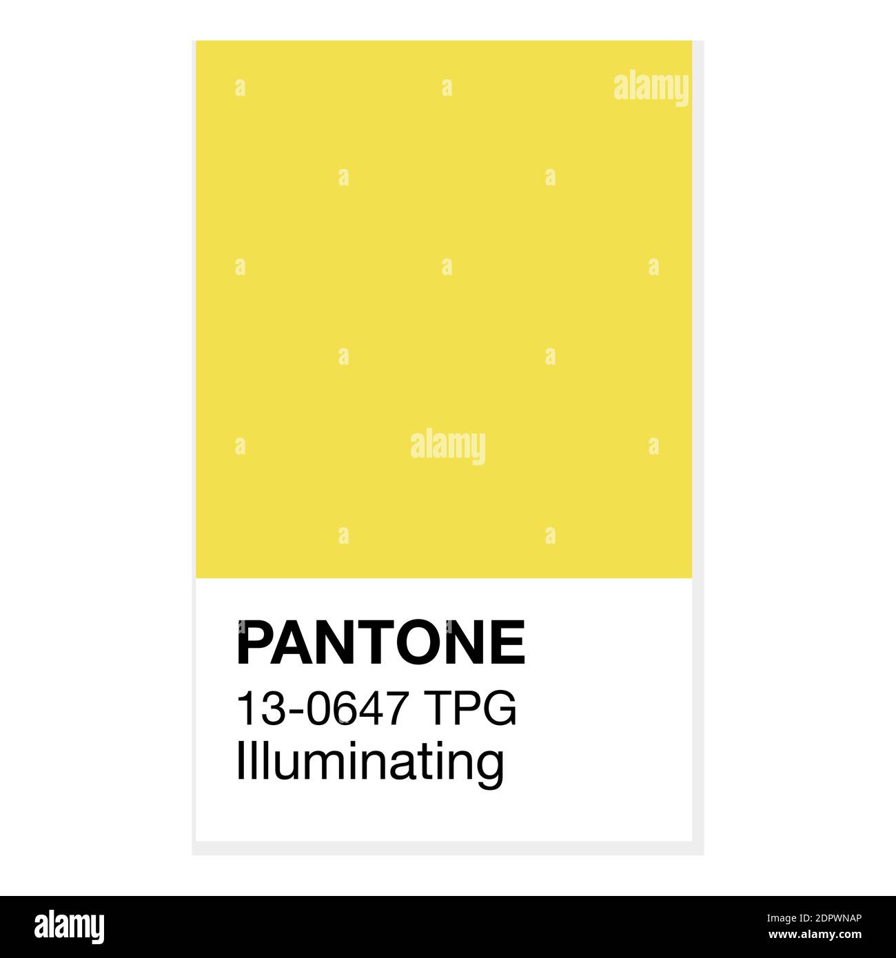 SWINDON, Royaume-Uni - 20 DÉCEMBRE 2020: Pantone Illumining Yellow Trending Color of the Year 2021. Motif de couleur, illustration vectorielle Illustration de Vecteur