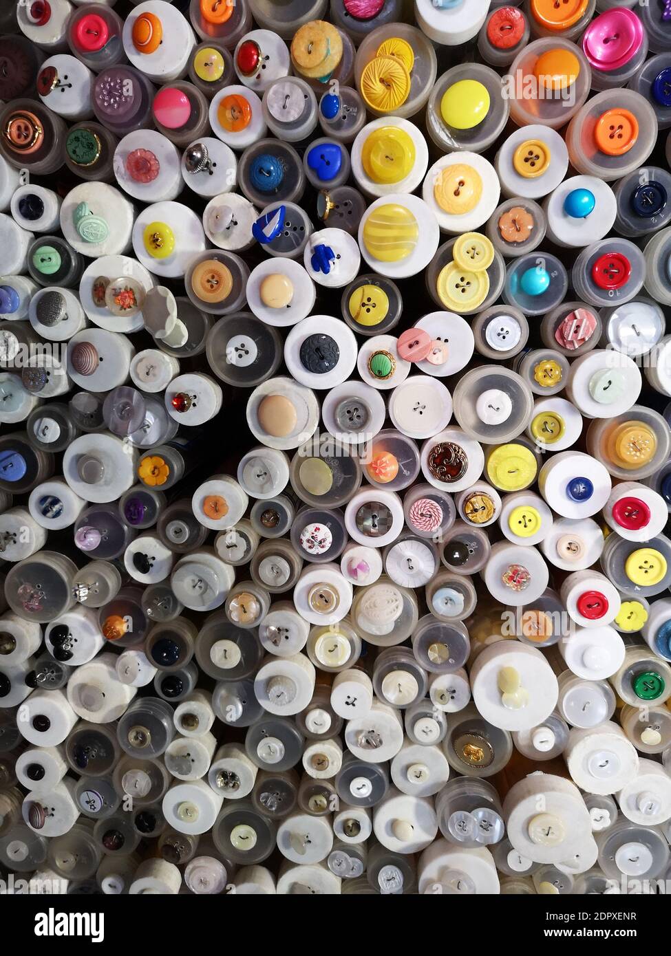Full Frame Shot de boutons colorés Banque D'Images