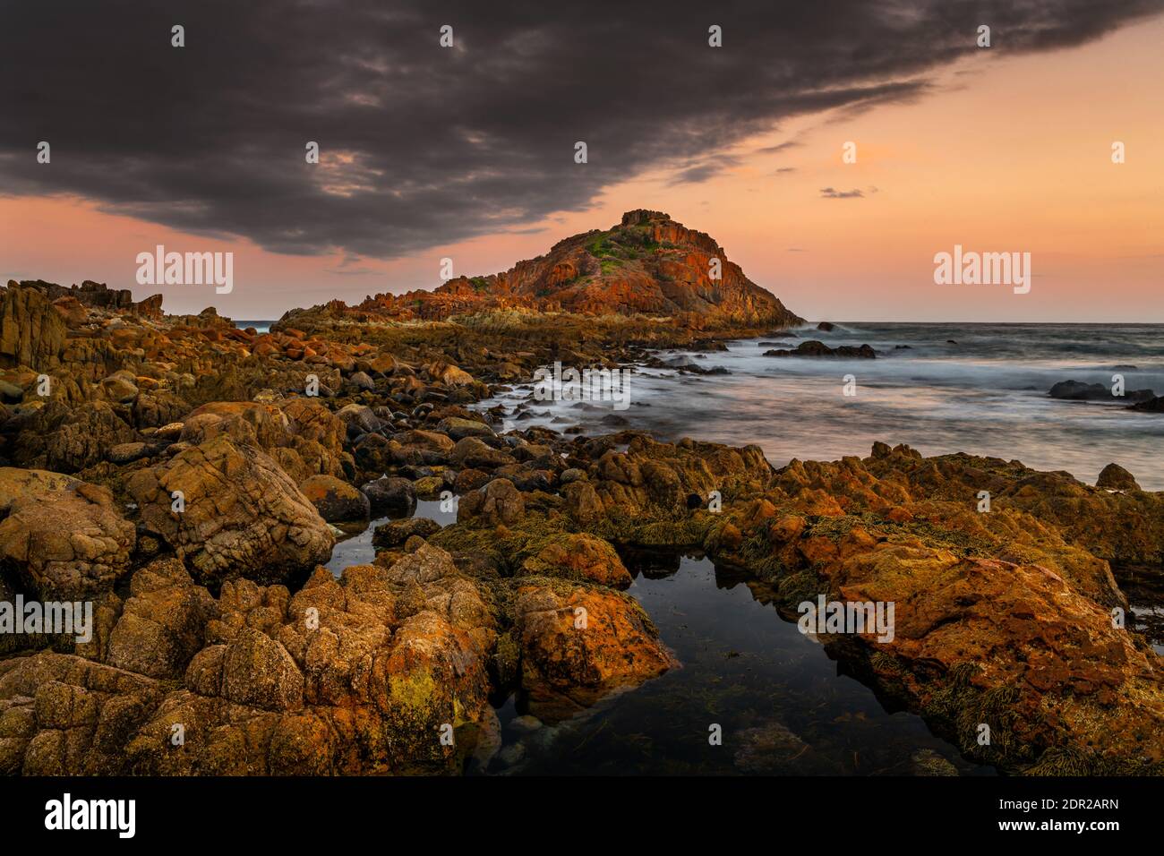 Mimosa Rocks dans une ambiance colorée. Banque D'Images