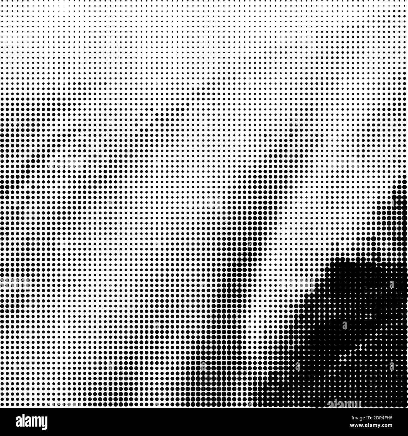 Modèle de demi-teinte. Ensemble de points. La texture en pointillés sur fond blanc. Grunge Overlay Modèle. La conception linéaire de détresse. Banque D'Images