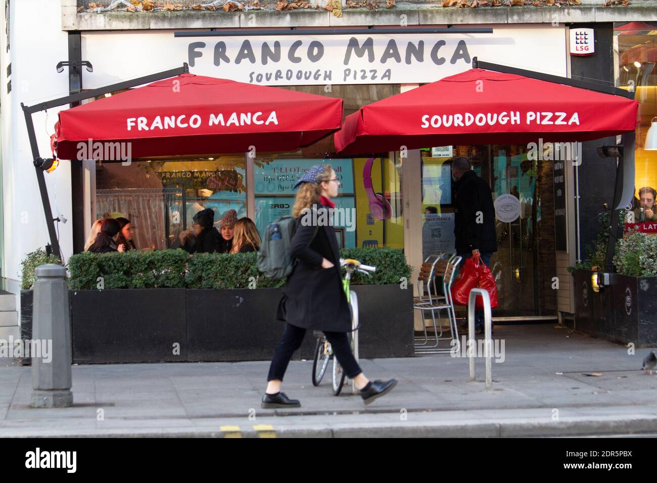 Franco Manca Pizza restaurant Londres partie de la Fulham Shore groupe Banque D'Images