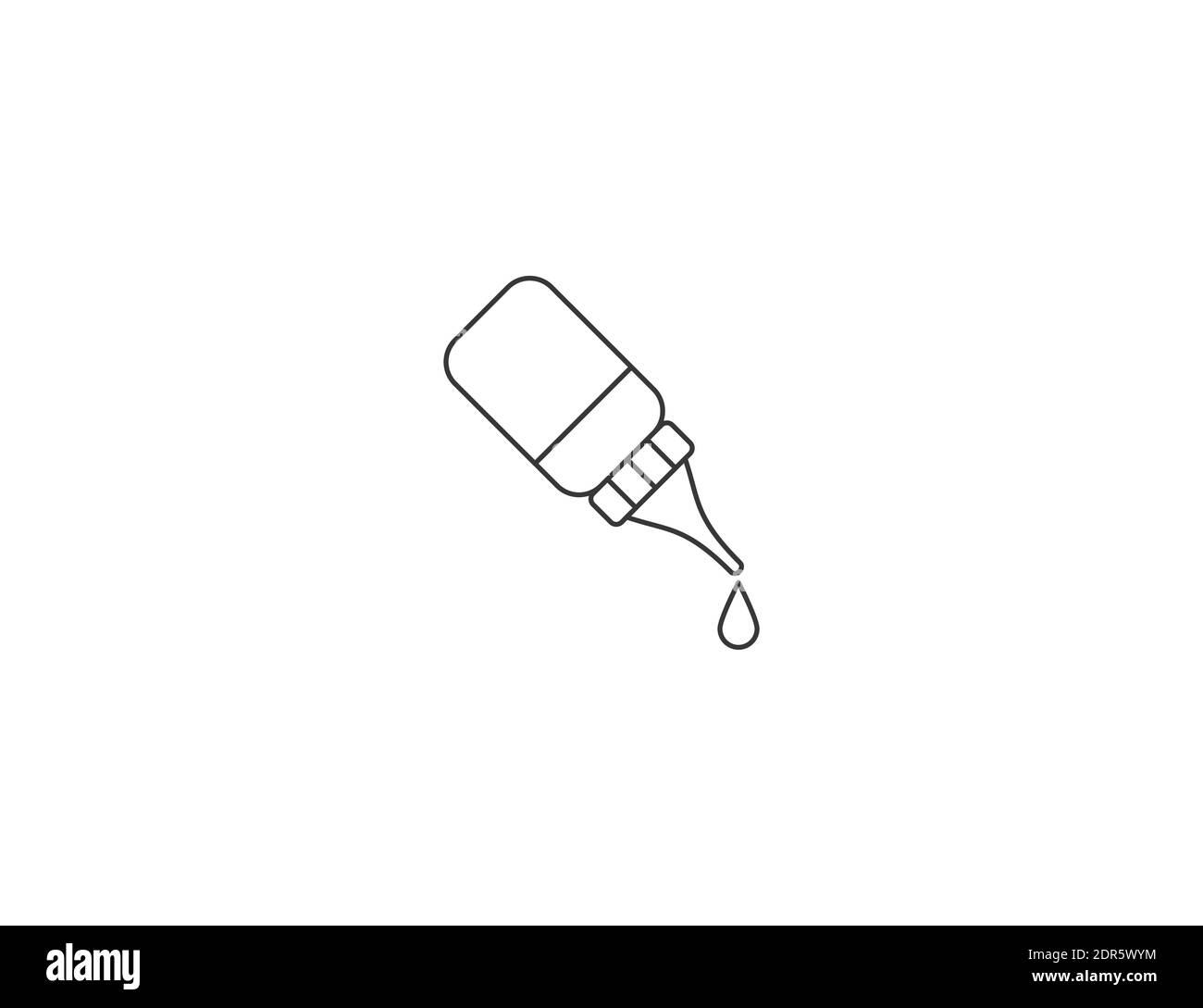 Illustration vectorielle, plate. Icône de médicament Eye Drops Illustration de Vecteur