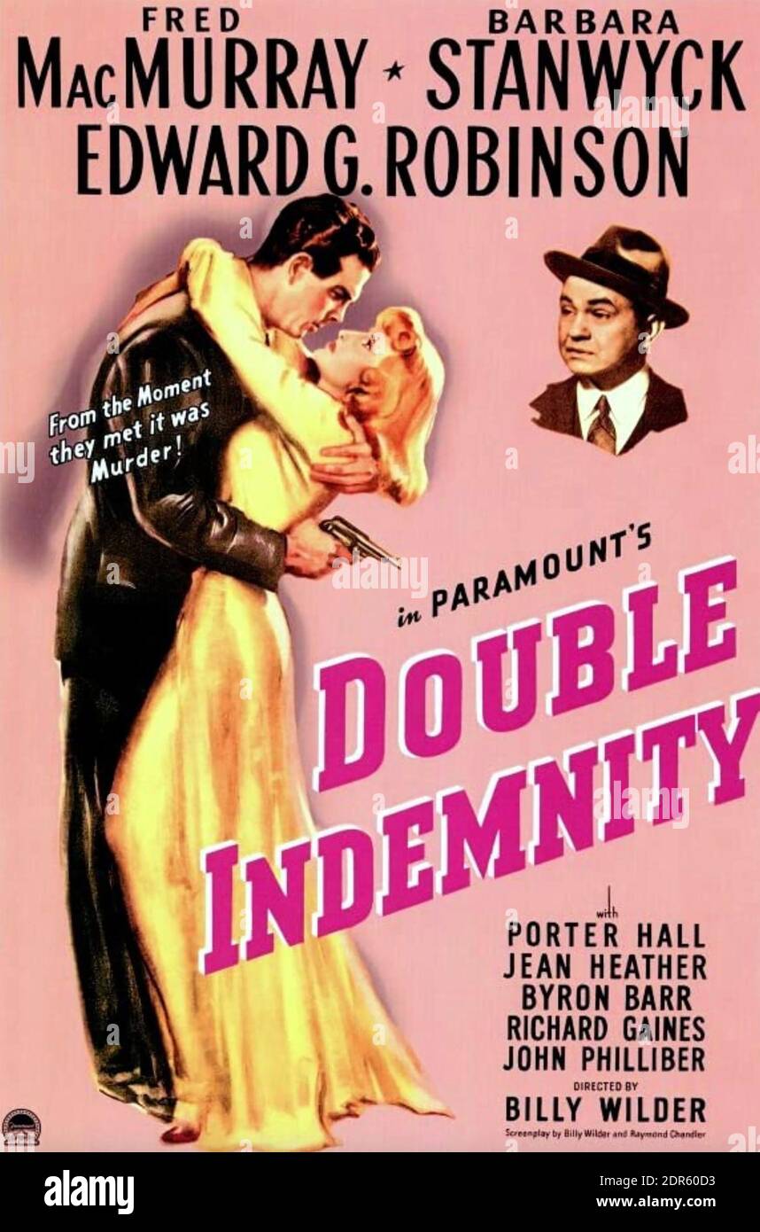 DOUBLE INDEMNITÉ 1944 Paramount Pictures film avec Barbara Stanwyck et Fred MacMurray Banque D'Images