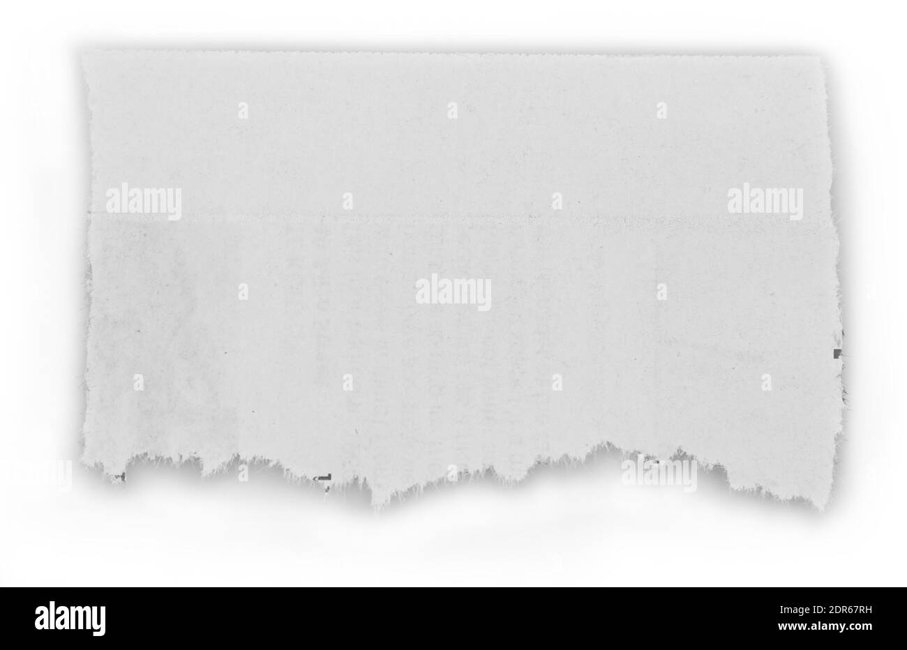 Morceau de papier déchiré sur fond uni Banque D'Images