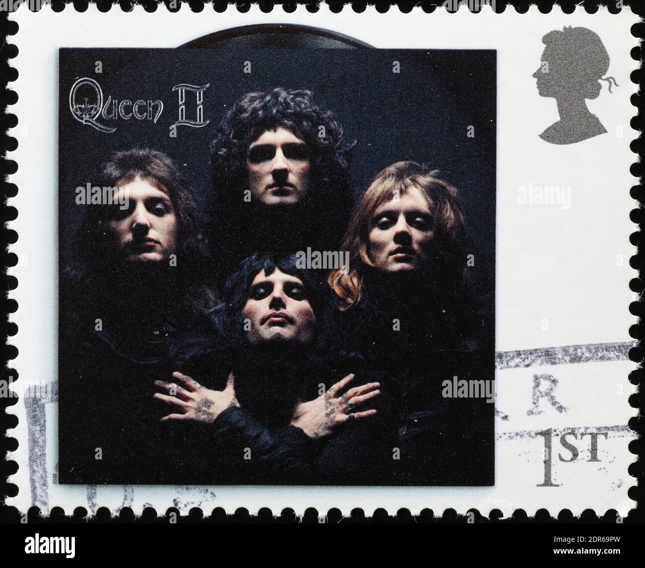 Couverture de la Reine II sur le timbre-poste Banque D'Images