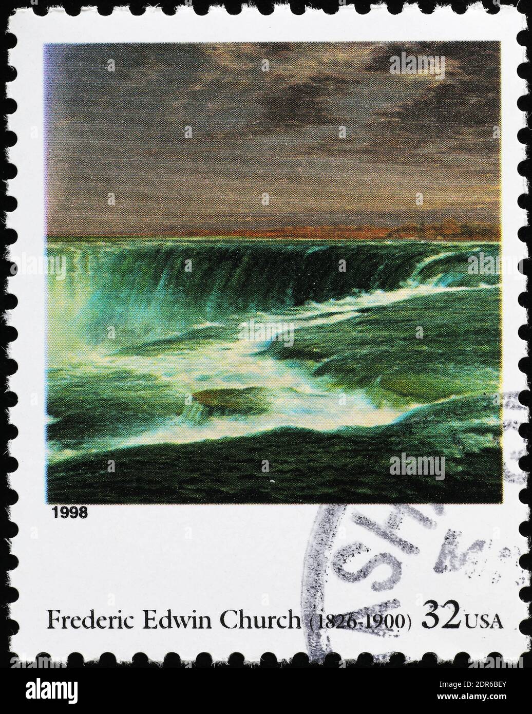 L'église de Niagara by Frederic Edwin sur le timbre américain Banque D'Images
