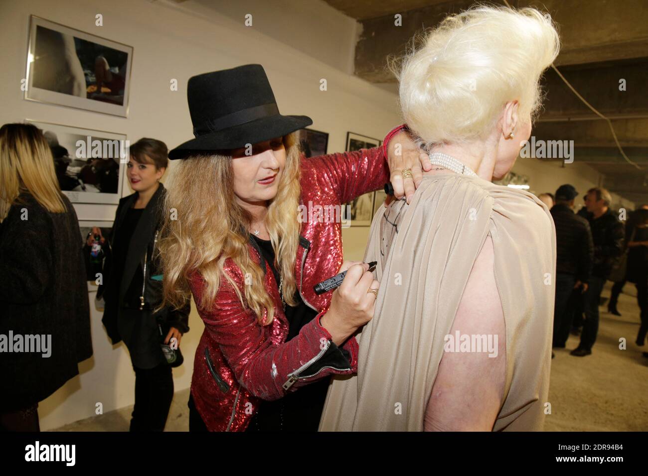 Geraldine Beigbeder Lors du vernissage l'exposition de Geraldine Beigbeder a Paris, France le 4 novembre 2015. Photo de Jerome Domine/ABACAPRESS.COM Banque D'Images