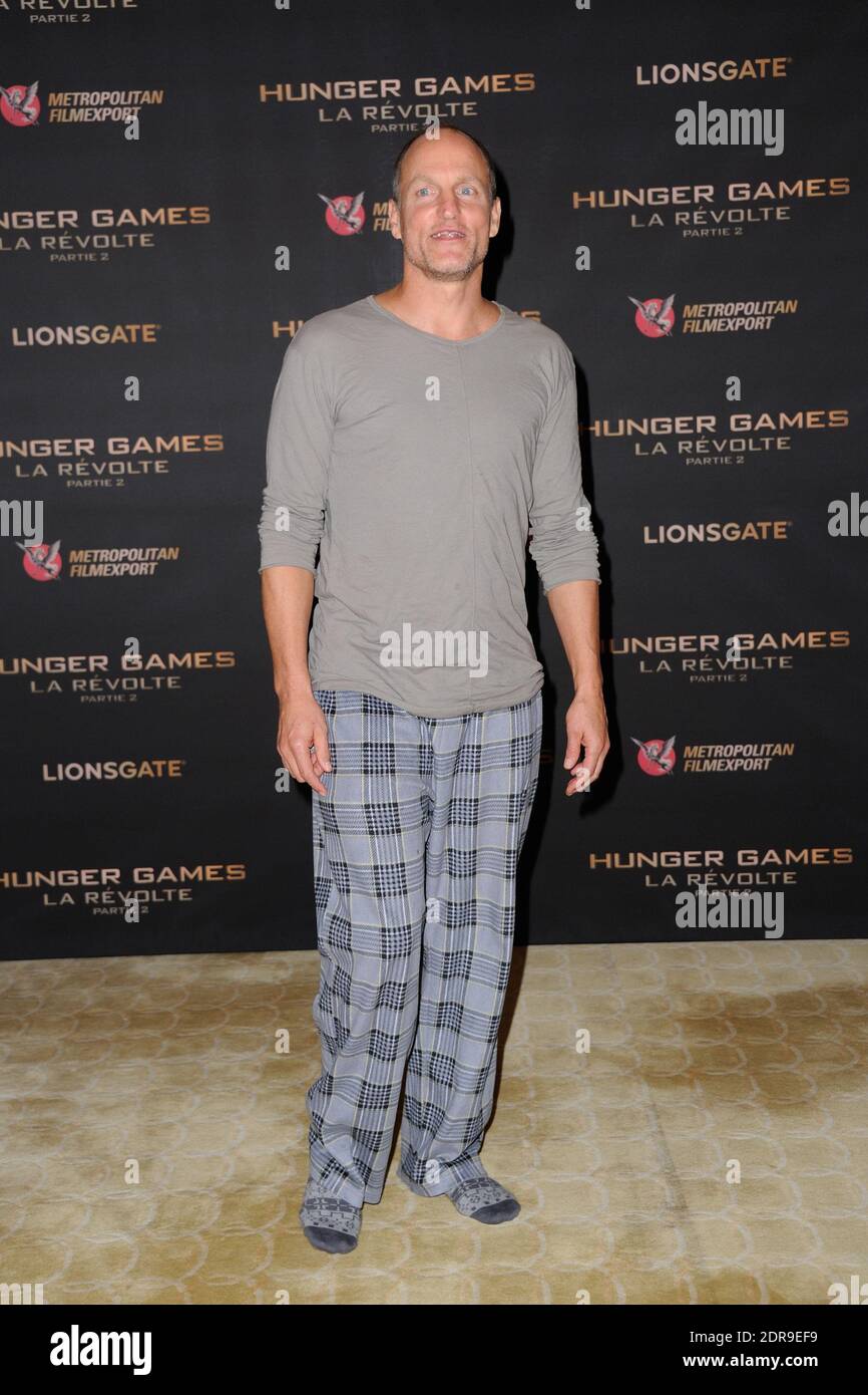Woody Harrelson participe aux Jeux de la faim: Mockingjay partie 2 Photocall à Plazza Athenee le 9 novembre 2015 à Paris, France. Photo d'Alban Wyters/ABACAPRESS.COM Banque D'Images