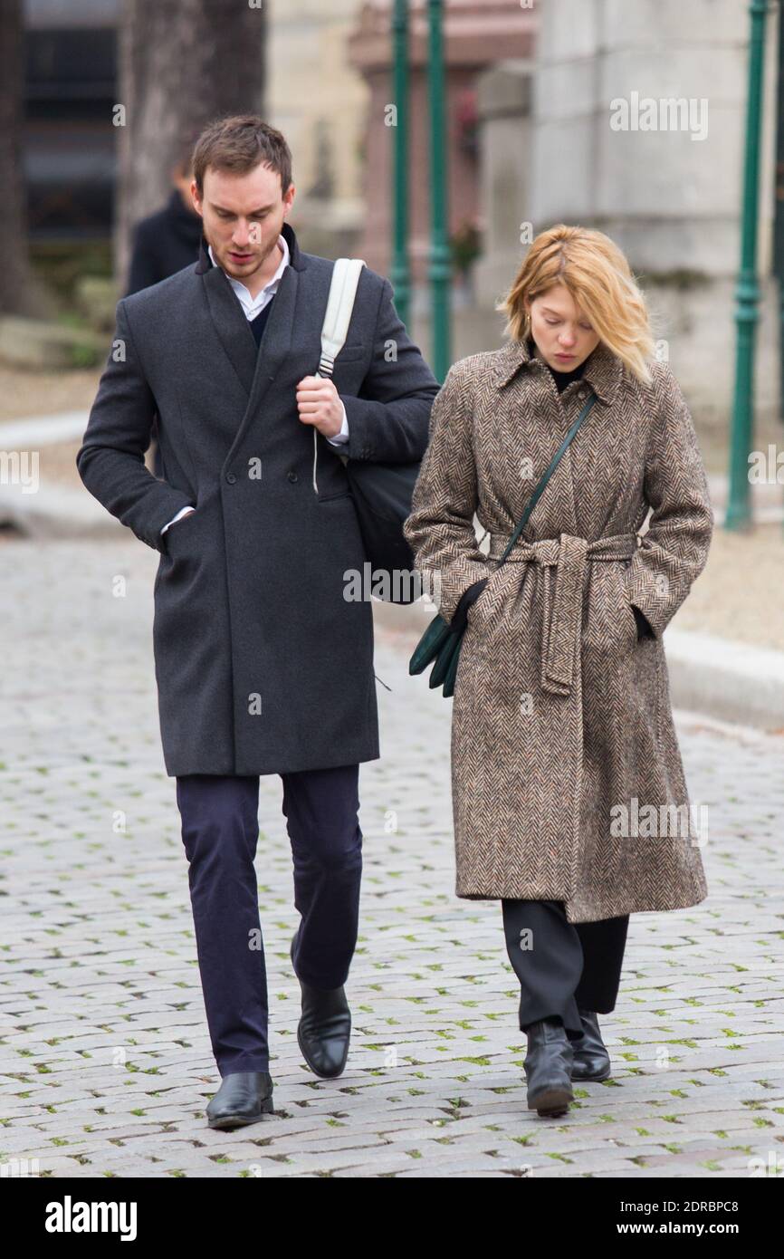 LEA SEYDOUX, ANDRÉ MEYER HOMMAGE A LUC BONDY AU CIMETIERE DU PÈRE LACHAISE, PARIS, FRANCE