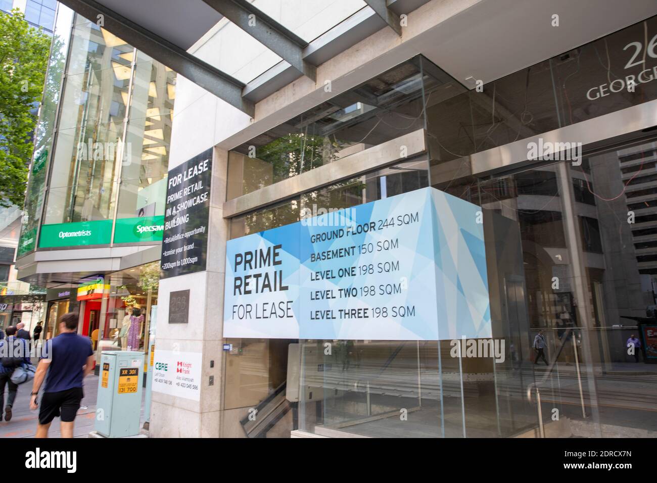 Espace de vente au détail à louer dans le centre-ville de Sydney pendant le Covid Pandémie 19, Sydney, Australie Banque D'Images