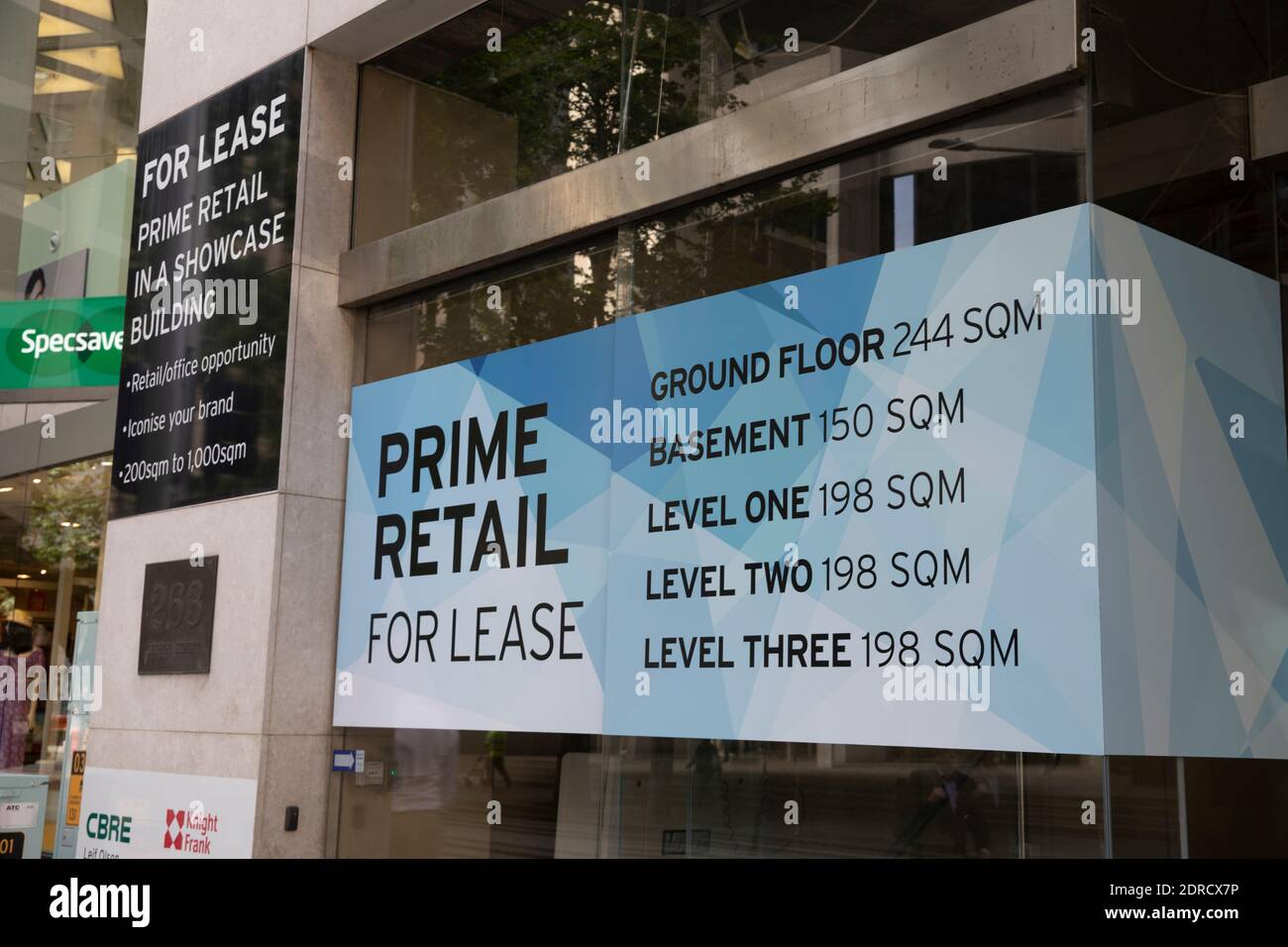 Espace de vente au détail à louer dans le centre-ville de Sydney pendant le Covid Pandémie 19, Sydney, Australie Banque D'Images