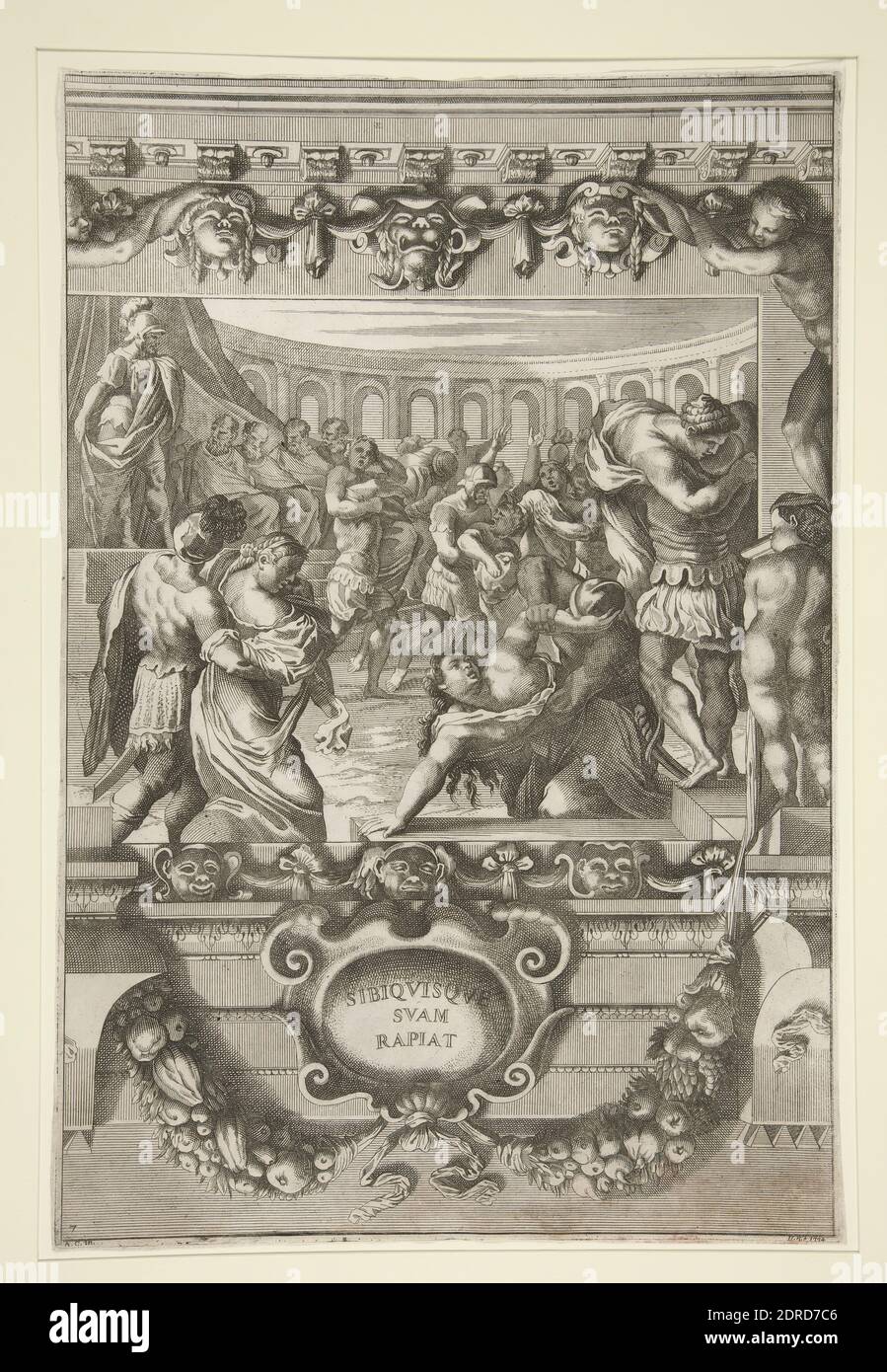 Graveur: Domenico Maria Bonaveri, Italien, 1653–1731, après: Annibale Carracci, Italien, 1560–1609, la fondation de Rome, gravure, feuille: 44 × 29.7 cm (17 5/16 × 11 11/16 in.), Italien, 18ème siècle, oeuvres sur papier - estampes Banque D'Images