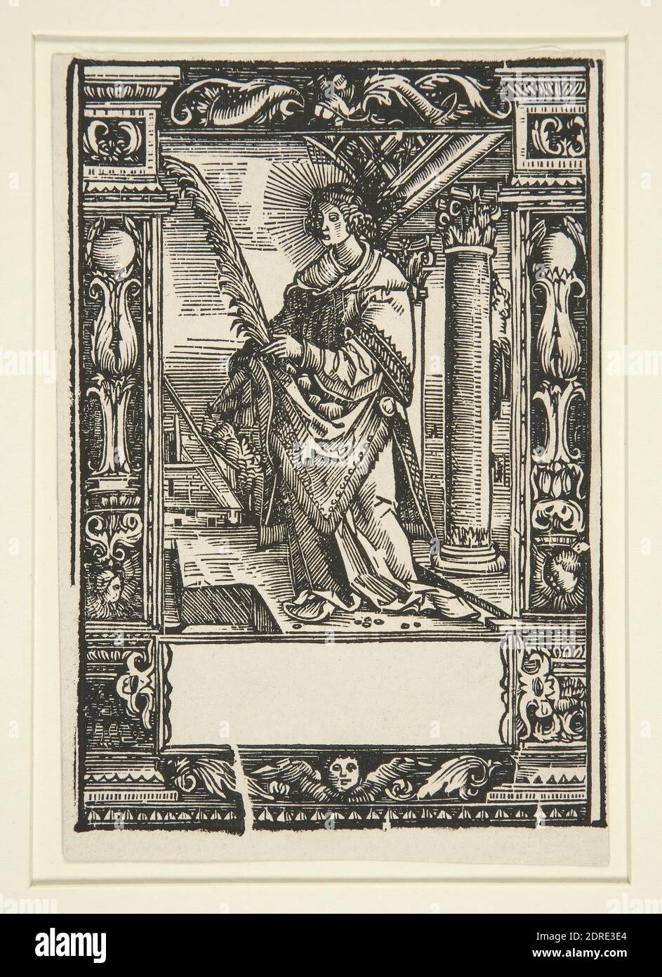 Artiste: Hans Springinklee, allemand, ca. 1495–après 1522, Saint Stephen, Woodcut, image: 11.7 × 7.9 cm (4 5/8 × 3 1/8 in.), fabriqué en Allemagne, allemand, 16ème siècle, œuvres sur papier - tirages Banque D'Images