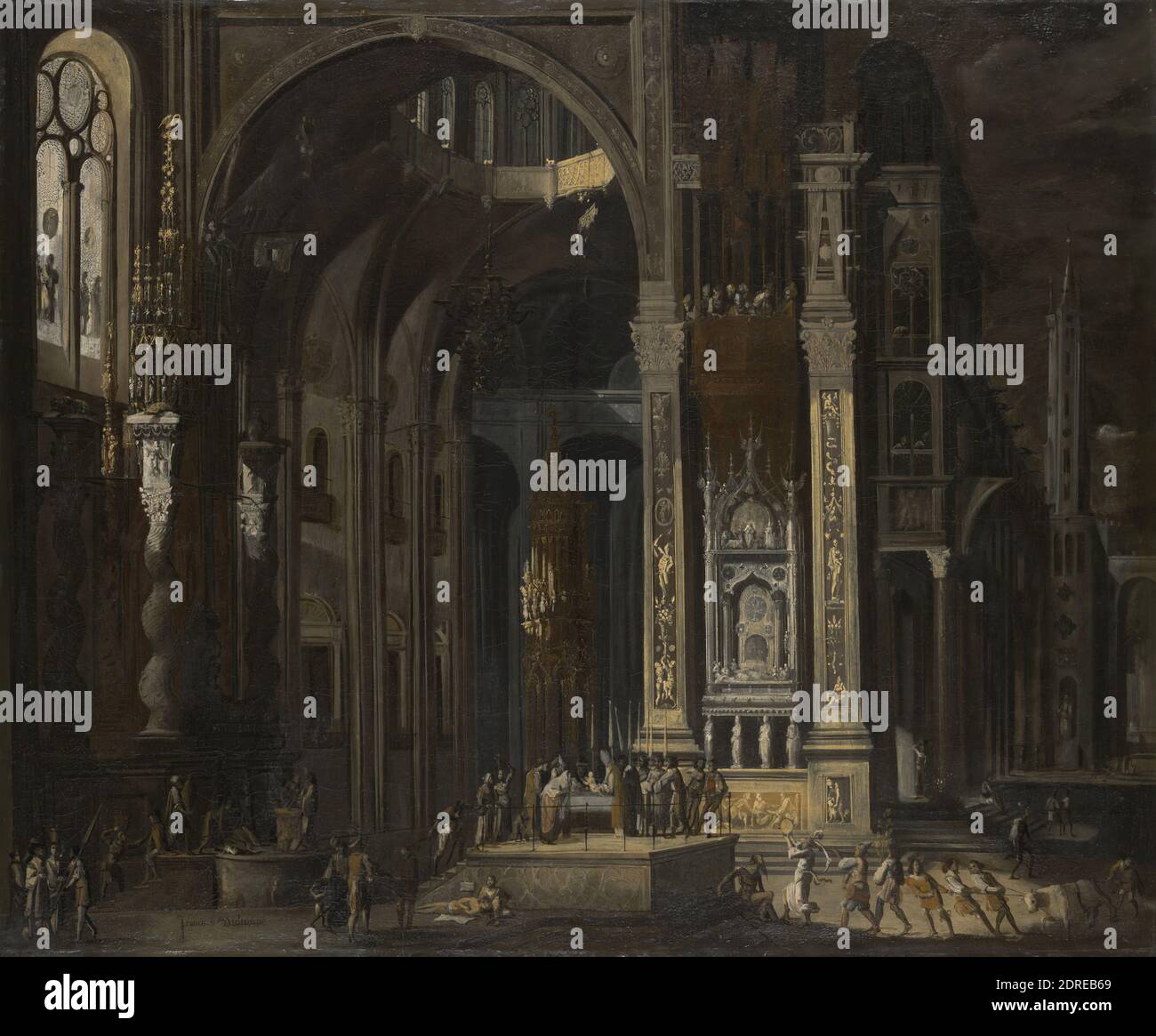 Artiste: François de nomé, Français, ca. 1593 environ 1634, la circoncision du Christ, huile sur toile, sans cadre : 121.3 × 148.3 cm (47 3/4 × 58 3/8 po), non en vue, français, XVIIe siècle, peintures Banque D'Images