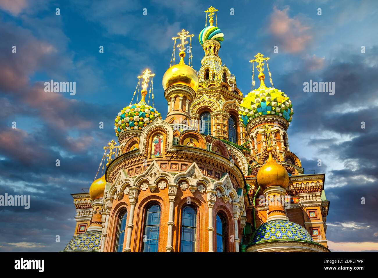 Eglise du Sauveur sur le Sang Versé à Saint-Pétersbourg, Russie Banque D'Images