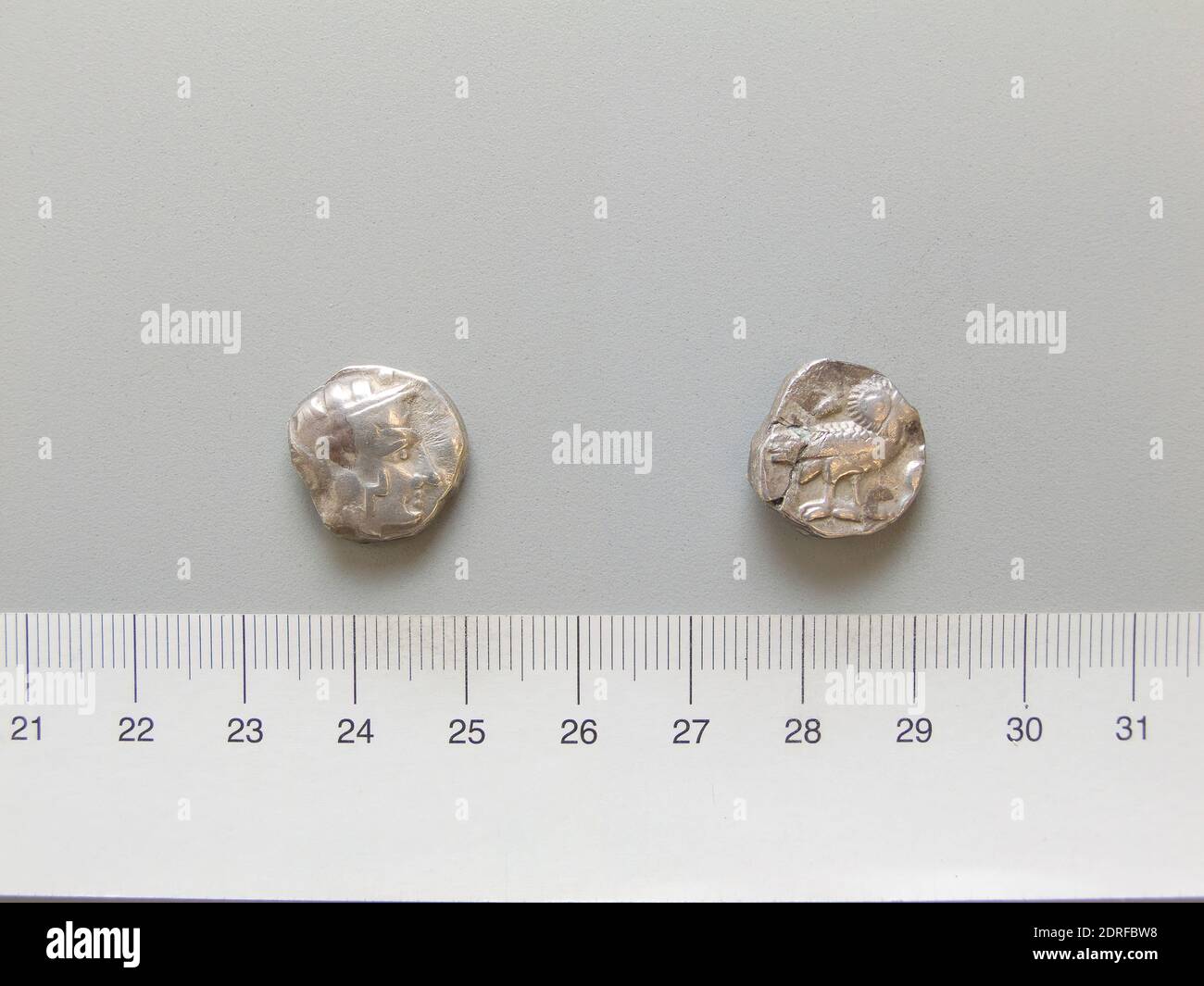 Menthe: Arabia Felix, 1 drachme de Arabia Felix, 3ième siècle avant J.-C., argent, 4.46 g, 6:00, 16 mm, fabriqué en Arabie Felix, grec, 3ième siècle avant J.-C., Numismatique Banque D'Images