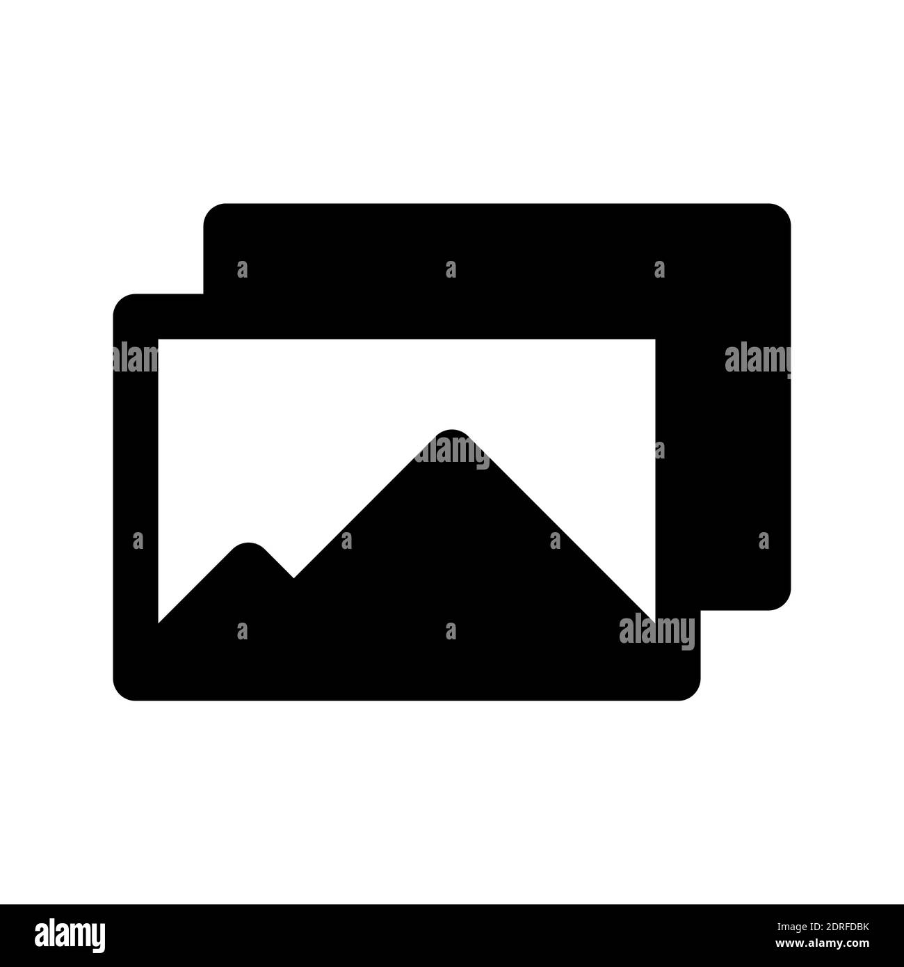 vecteur d'icône de galerie de photos pour élément d'interface utilisateur isolé sur fond blanc. Illustration de Vecteur