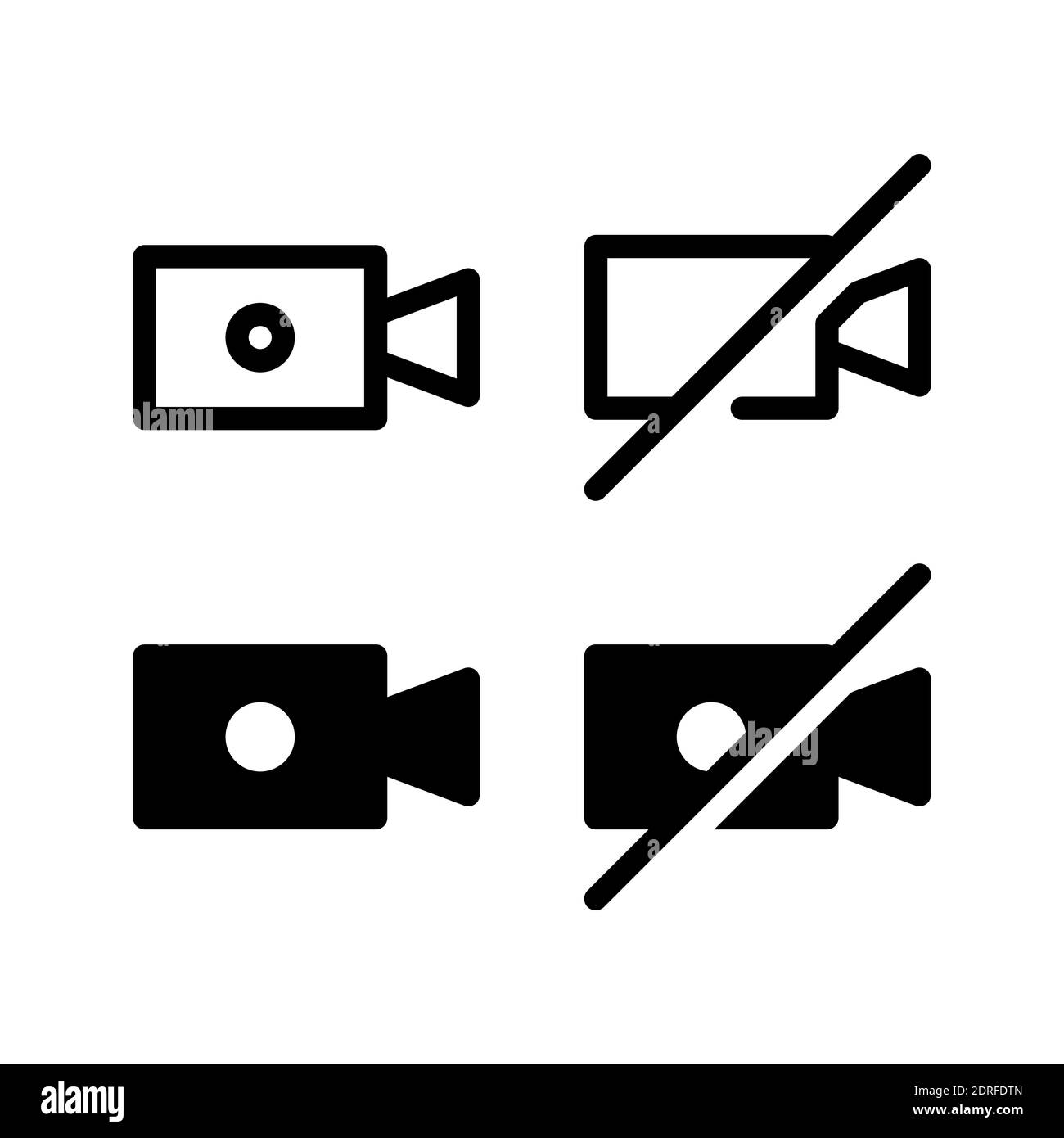 Caméra enregistreur vidéo vecteur d'icône adapté aux éléments de l'interface utilisateur symbole parfait pour n'importe quelle utilisation. Illustration de Vecteur