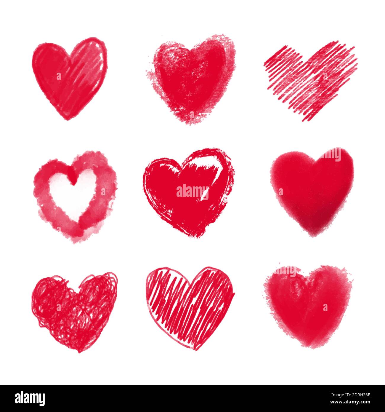 Magnifique Dessin A La Main En Forme De Coeur Un Design Parfait Pour Toutes Les Utilisations Jeu De Dessin Main De Coeur De Doodle Illustration Vectorielle Symbole Abstrait Amour Image Vectorielle Stock