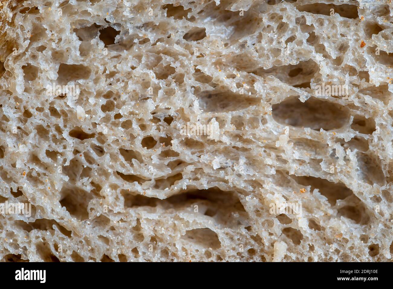 Texture abstraite naturelle du pain sans levain, gros plan Banque D'Images