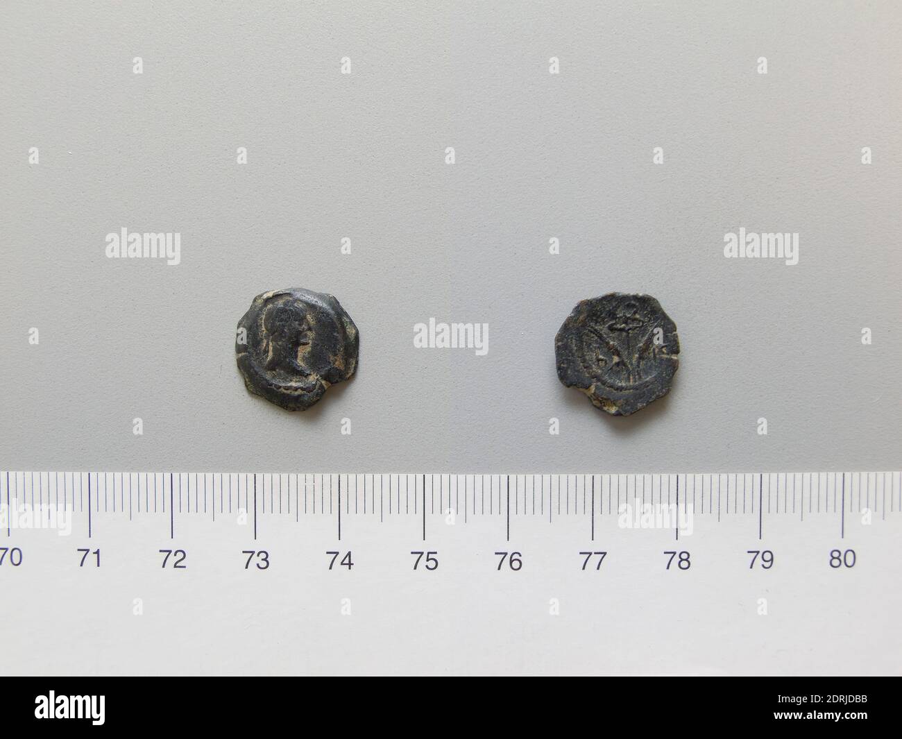 Souverain: Trajan, empereur de Rome, A.D. 53–117, dirigé 98–117, monnaie: Alexandrie, coin de Trajan, empereur de Rome d'Alexandrie, 112–13, cuivre, 2.10 g, 12:00, 14.5 mm, fait à Alexandrie, Égypte, romain, A.D. du 2e siècle, Numismatique Banque D'Images