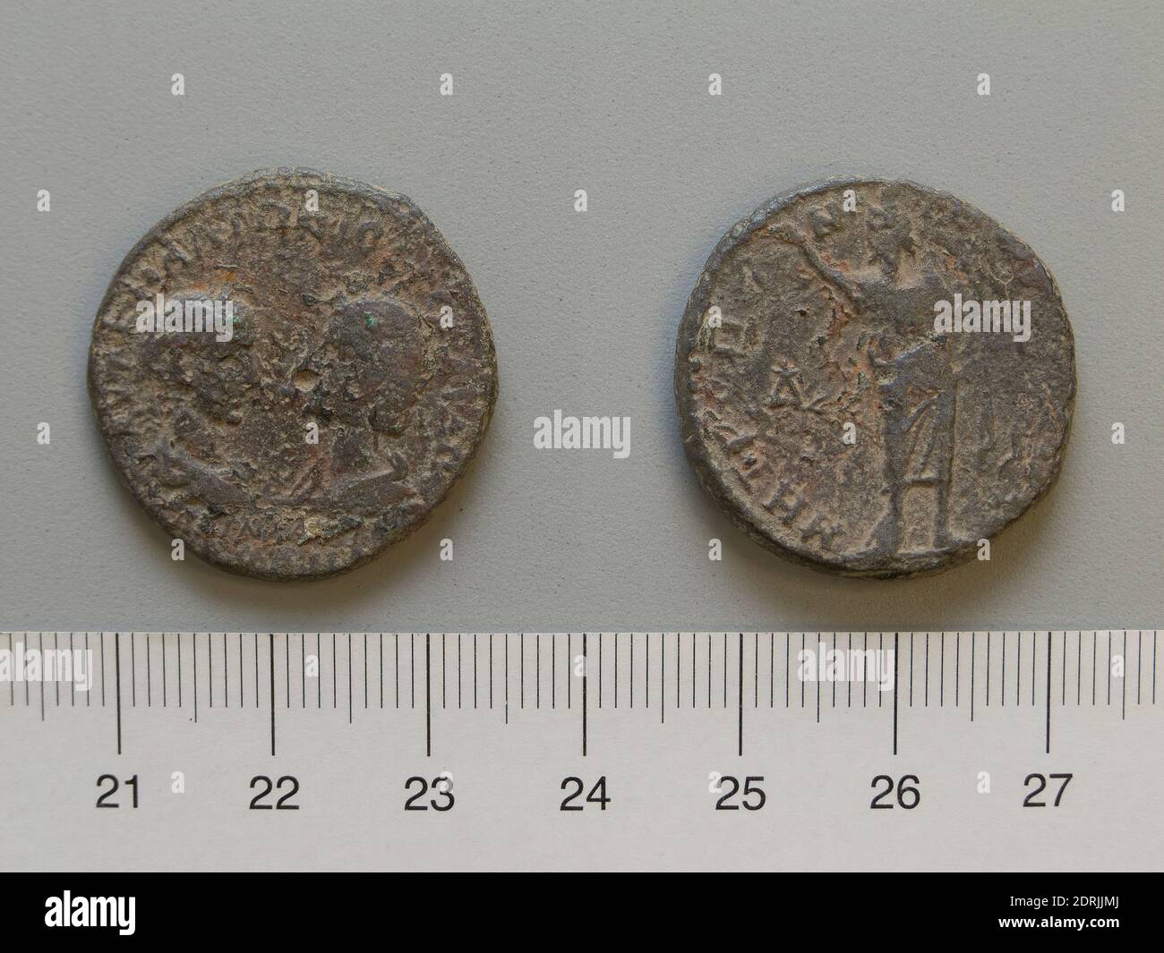 Menthe: Anchialus, Thrace, pièce de Anchialus, 235–238, cuivre, 12.21 g, 7:00, 27.6 mm, fabriqué en Anchialus, Thrace, grec, 3ème siècle, Numismatique Banque D'Images