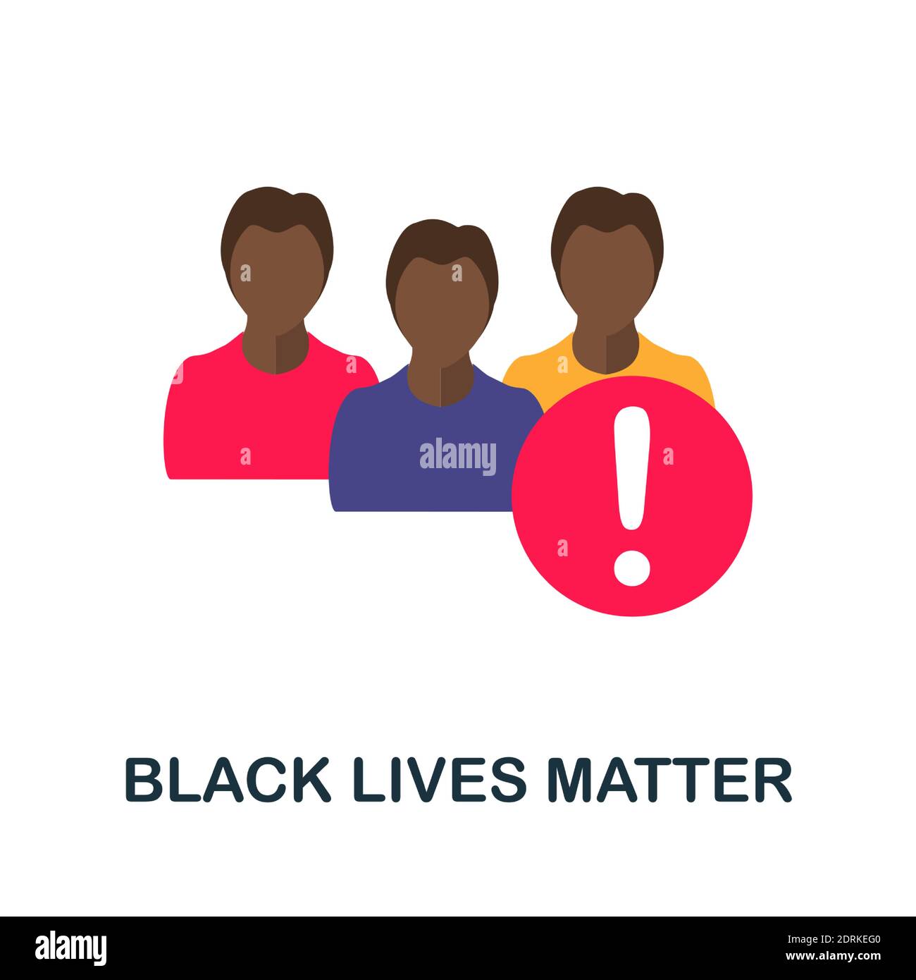 Les vies noires sont une icône plate. Elément simple couleur de la collection militantisme. Icône Creative Black Lives Matter pour la conception Web, les modèles, les infographies Illustration de Vecteur