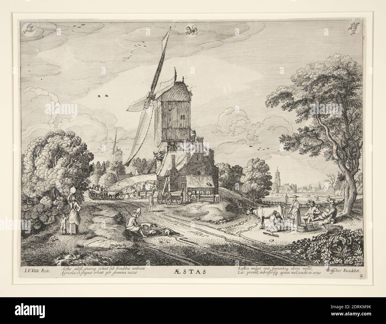 Artiste: Jan van de Velde II, Néerlandais, 1593-1641, Eté, d'une série des quatre saisons, Etching, feuille: 26.7 × 35.8 cm (10 1/2 × 14 1/8 in.), fait aux pays-Bas, Néerlandais, 17ème siècle, oeuvres sur papier - tirages Banque D'Images