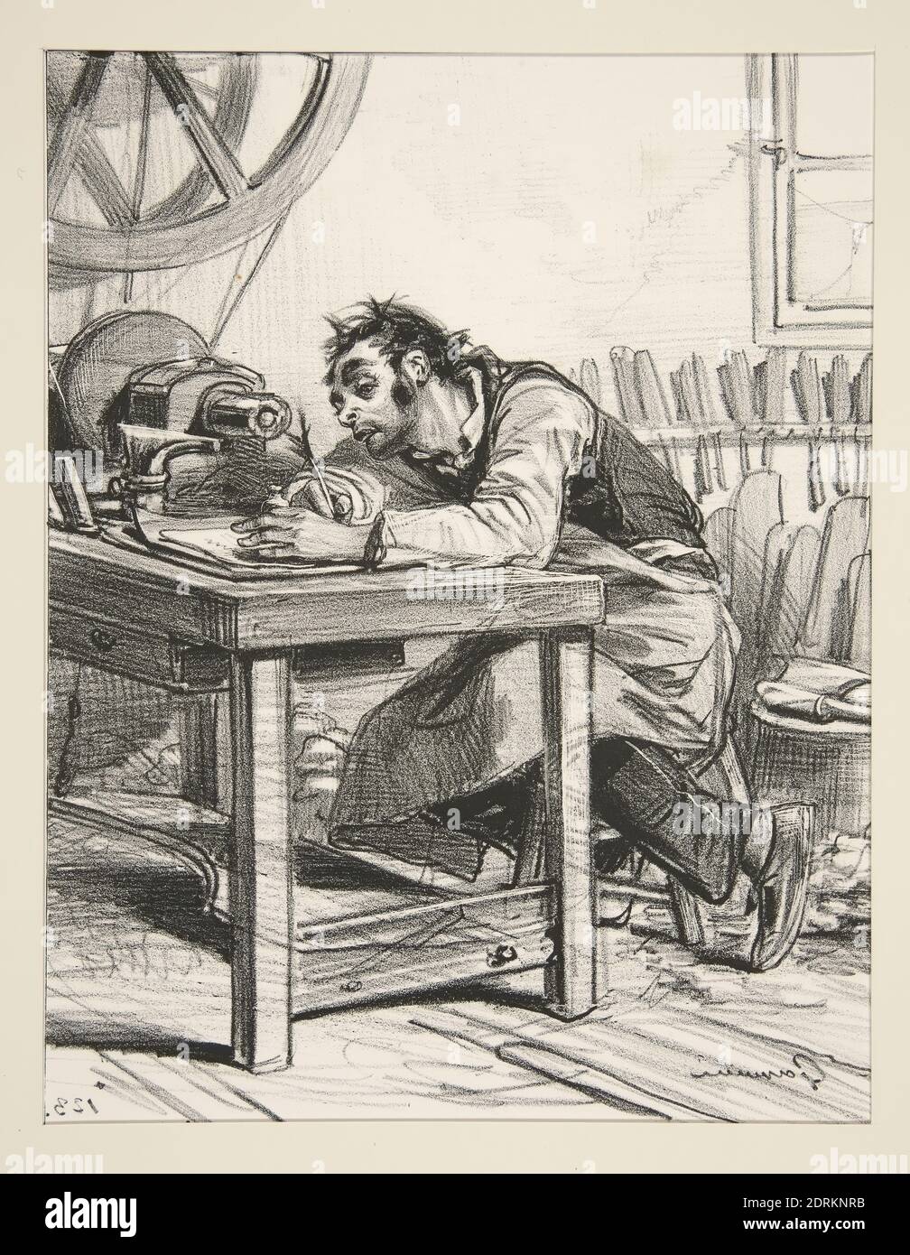 Artiste : Paul Gavarni, français, 1804–1866, A S. ex. Mons. Le Ministre des Finances…, Lithographie, Français, 19ème siècle, oeuvres sur papier - estampes Banque D'Images