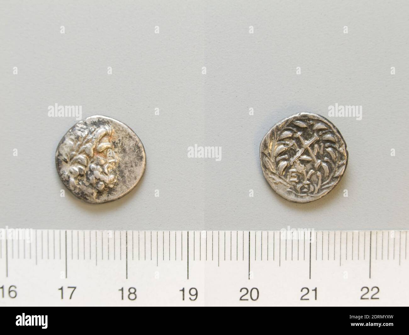 Menthe: Mantineia, pièce de Mantineia, 251–146 av. J.-C., argent, 2.36 g, 3:00, 14.9 mm, fabriqué en Mantineia, Arcadia, grec, 3e–2e siècle av. J.-C., Numismatique Banque D'Images