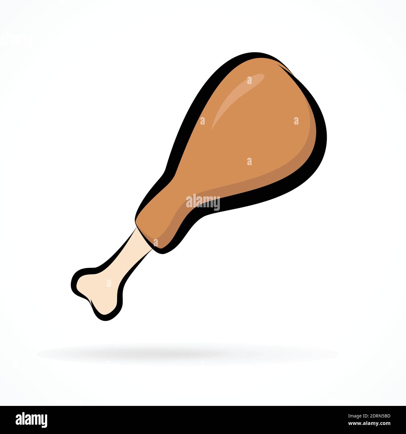 Image vectorielle d'un motif de bâton de poulet sur fond blanc. Illustration vectorielle superposée facile à modifier. Illustration de Vecteur