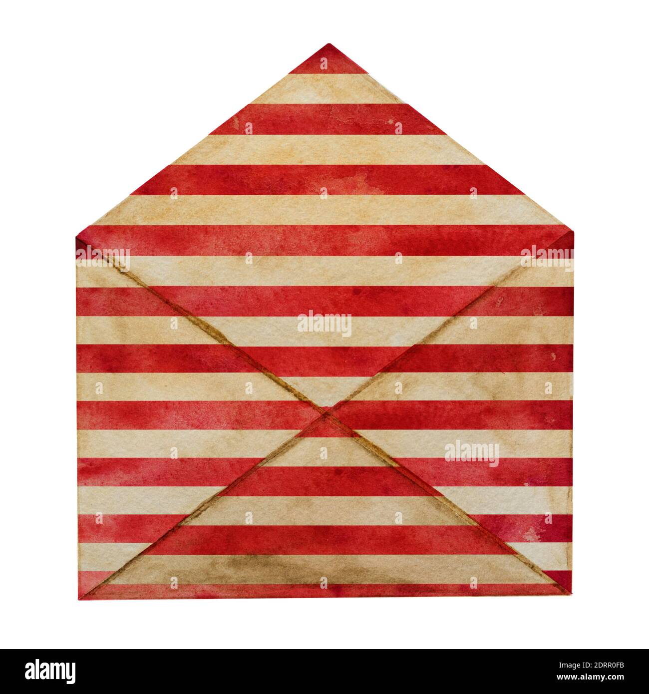 Belle Enveloppe Postale Peinte Aux Couleurs Nationales Du Drapeau Américain