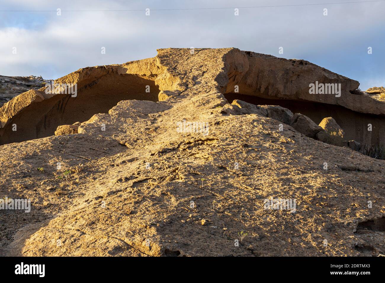 Arche de Tajao, paysage volcanique, dépôts pyroclastiques, formés par effondrement et érosion, Tajao, Ténérife, îles Canaries, Espagne Banque D'Images