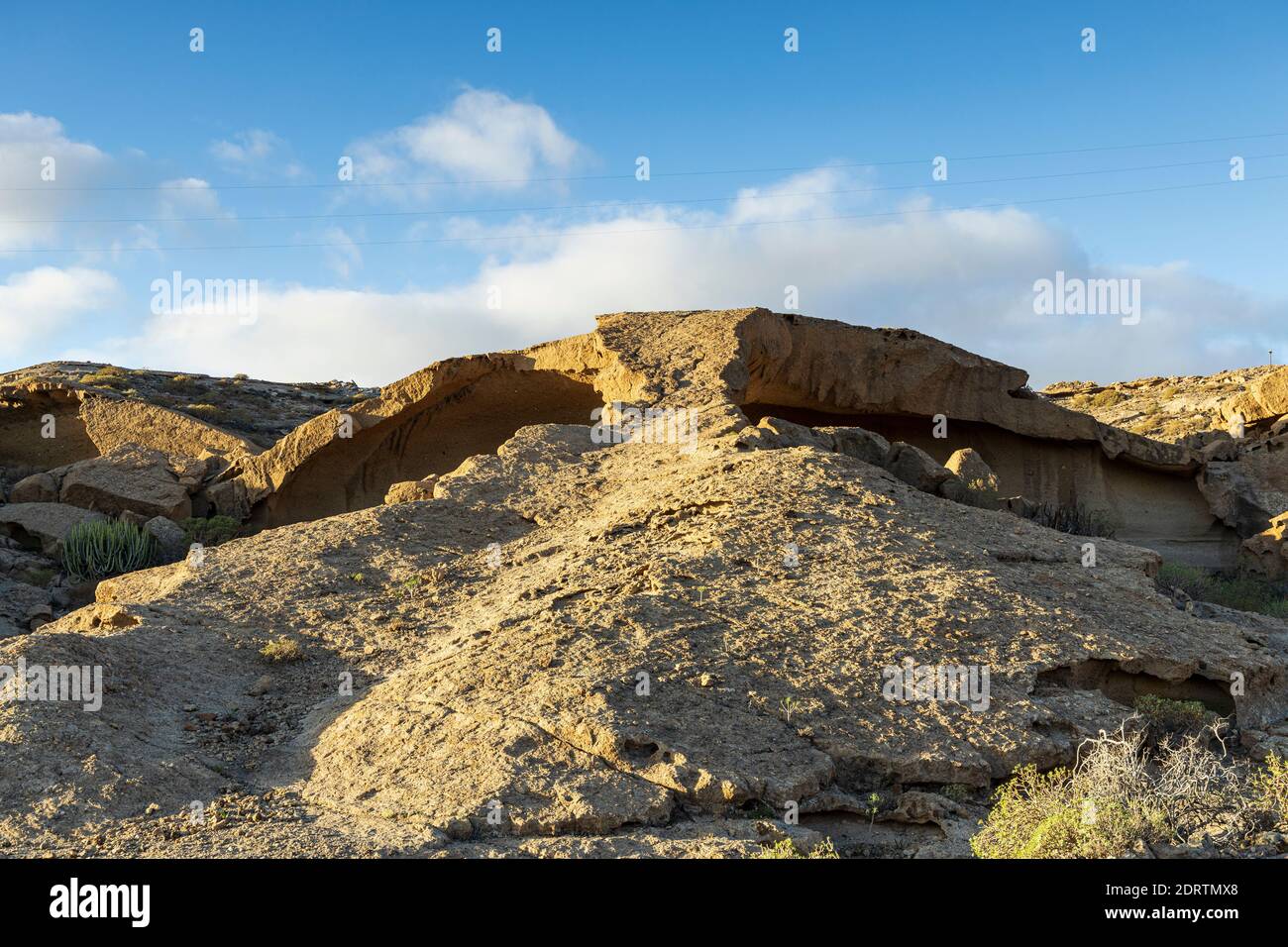 Arche de Tajao, paysage volcanique, dépôts pyroclastiques, formés par effondrement et érosion, Tajao, Ténérife, îles Canaries, Espagne Banque D'Images