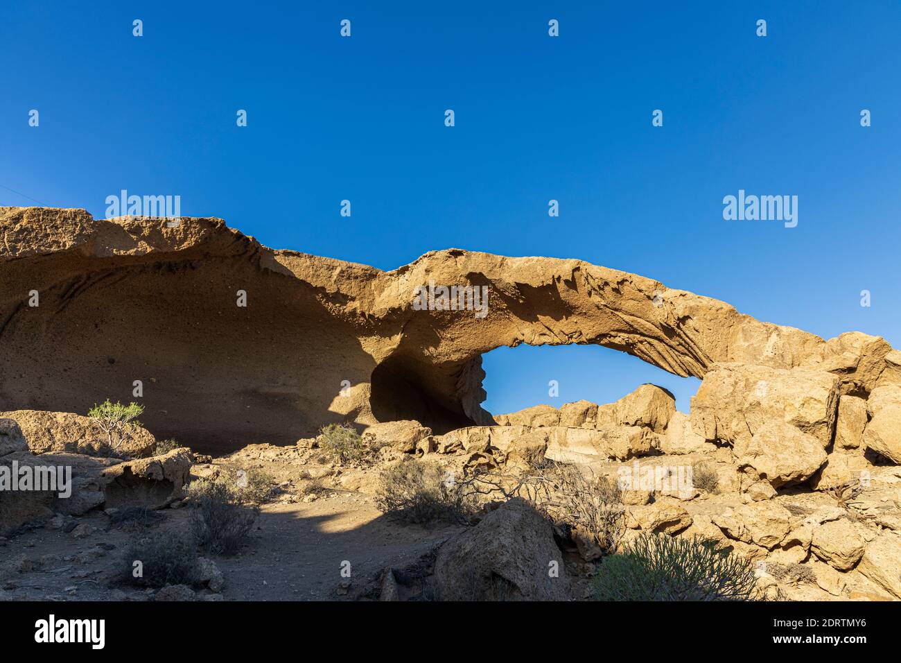 Arche de Tajao, paysage volcanique, dépôts pyroclastiques, formés par effondrement et érosion, Tajao, Ténérife, îles Canaries, Espagne Banque D'Images