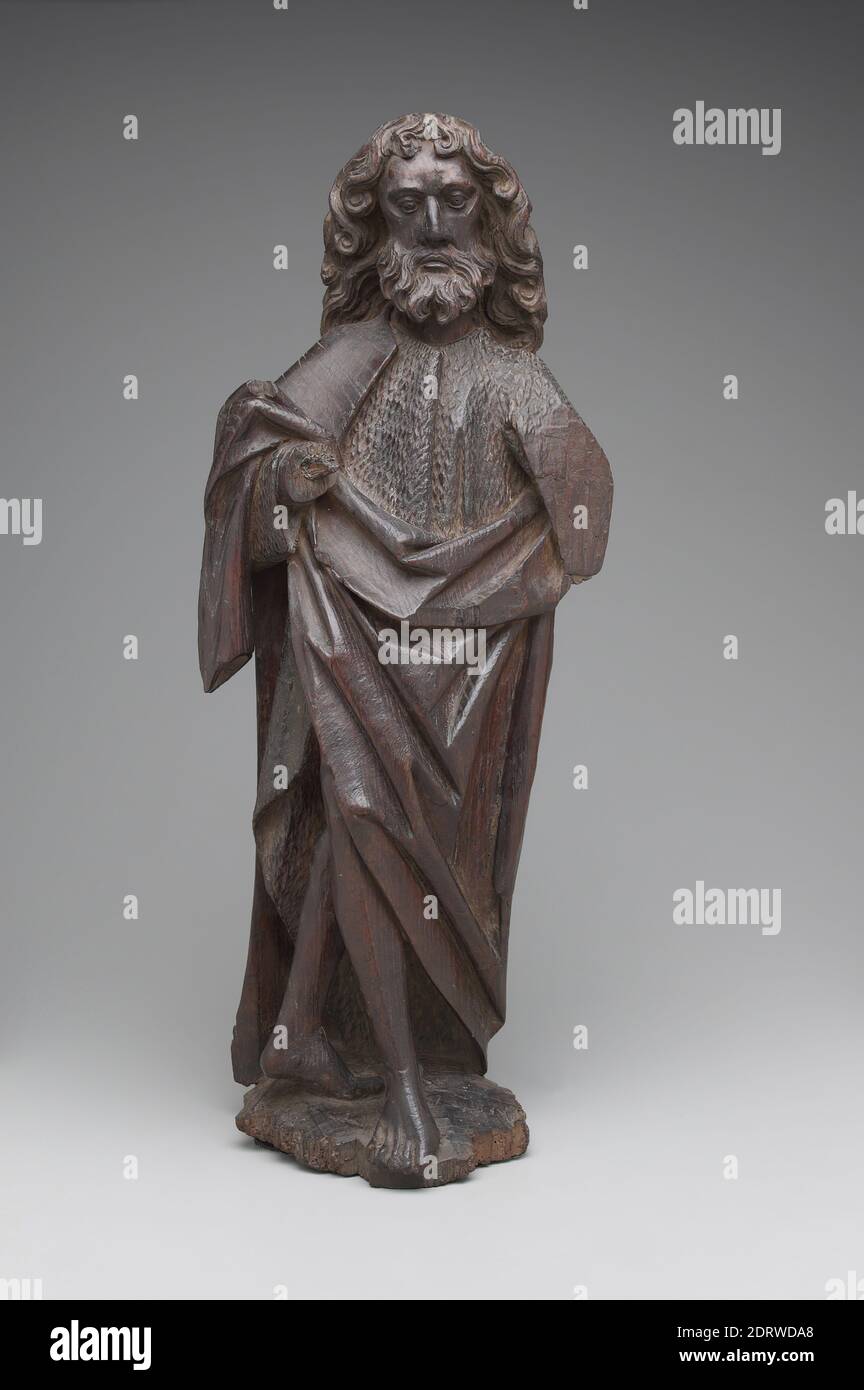 Saint-Jean-Baptiste, vers 1460, chêne, 65.4 × 18.4 × 16.2 cm (25 3/4 × 7 1/4 × 6 3/8 po), britannique, XVe siècle, Sculpture Banque D'Images Saint-Jean-Baptiste, vers 1460, chêne, 65.4 × 18.4 × 16.2 cm (25 3/4 × 7 1/4 × 6 3/8 po), britannique, XVe siècle, Sculpture Banque D'Images