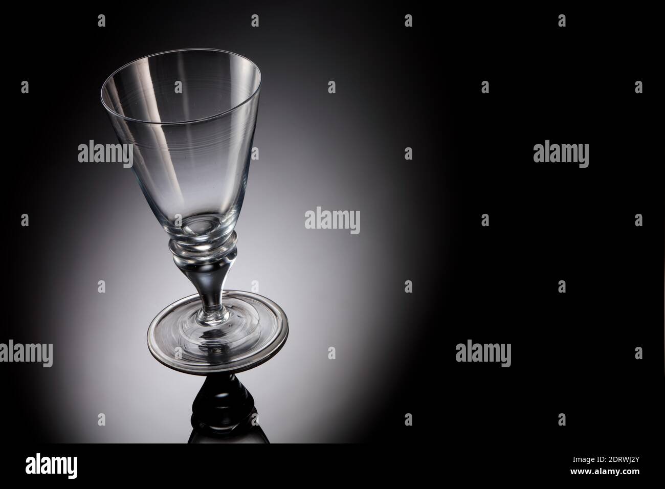 Verre irlandais du XVIIe siècle Banque D'Images