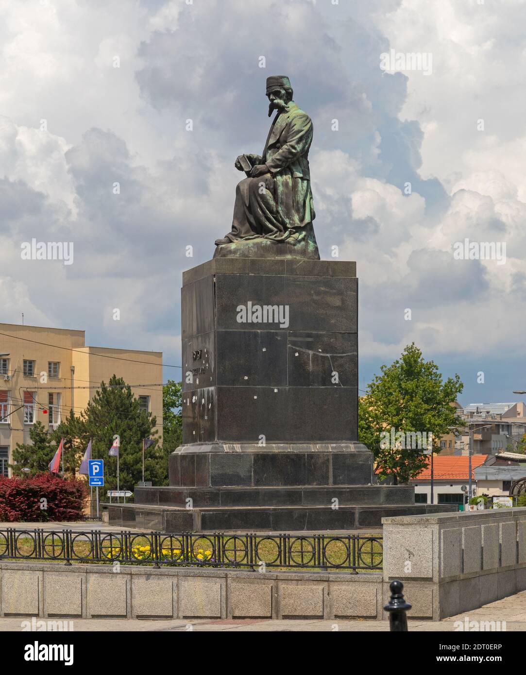 Belgrade, Serbie - 17 juin 2018 : monument Vuk Karadzic, philologue et linguiste serbe à Belgrade, Serbie. Banque D'Images