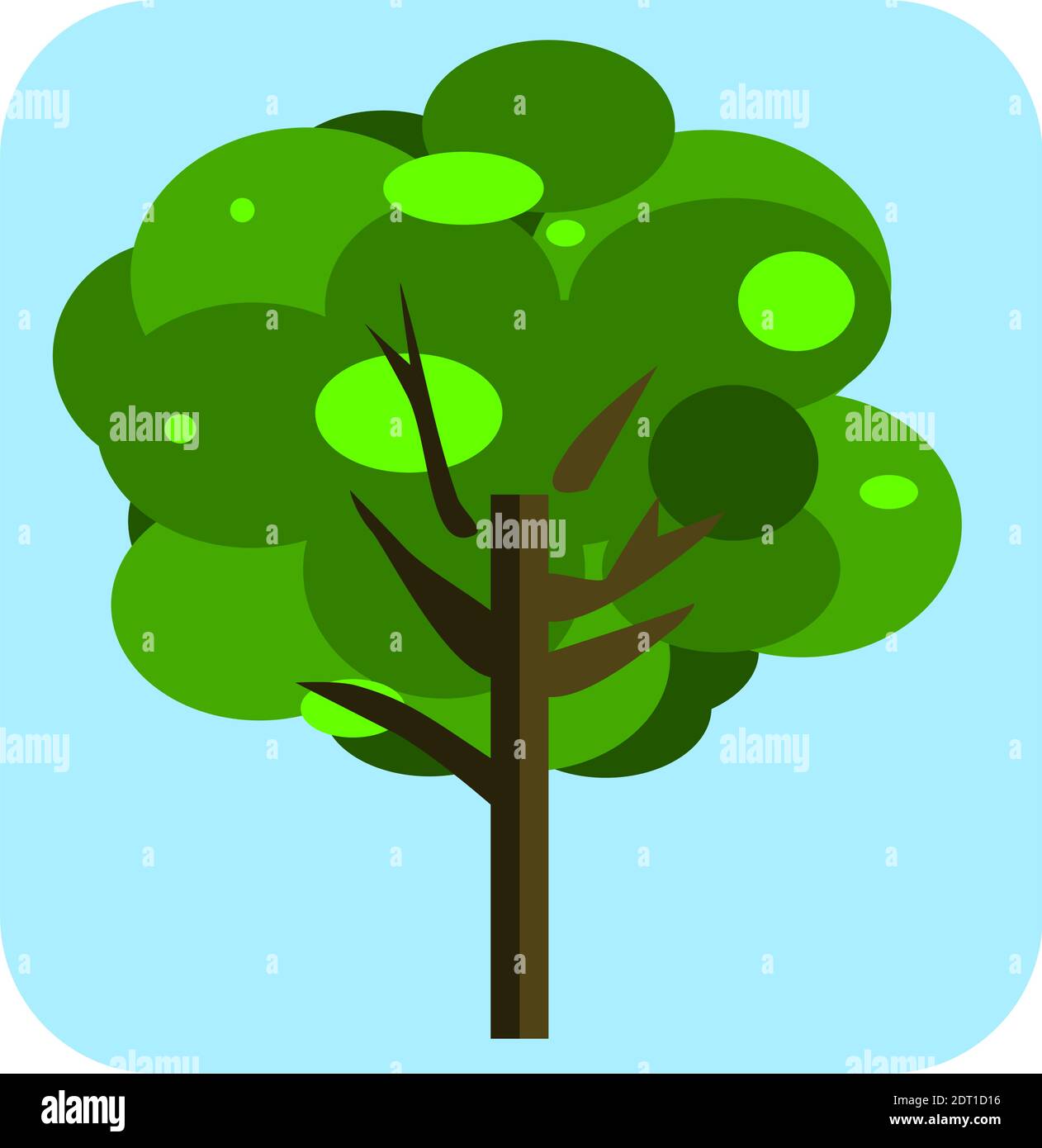 L'art vectoriel de l'arbre est réalisé à l'aide d'Inkscape. Illustration de Vecteur