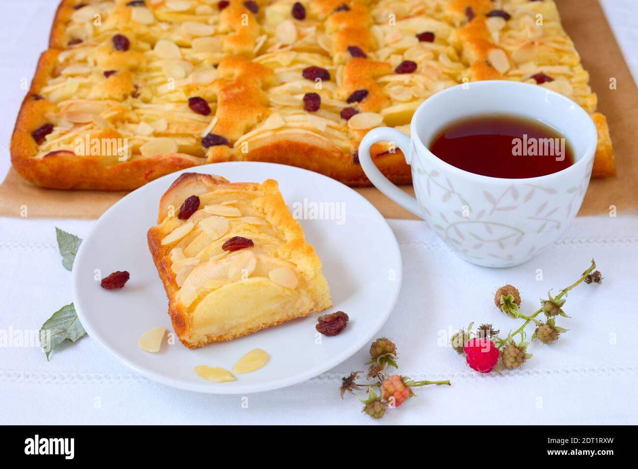 Gâteau aux tranches de pomme Banque D'Images