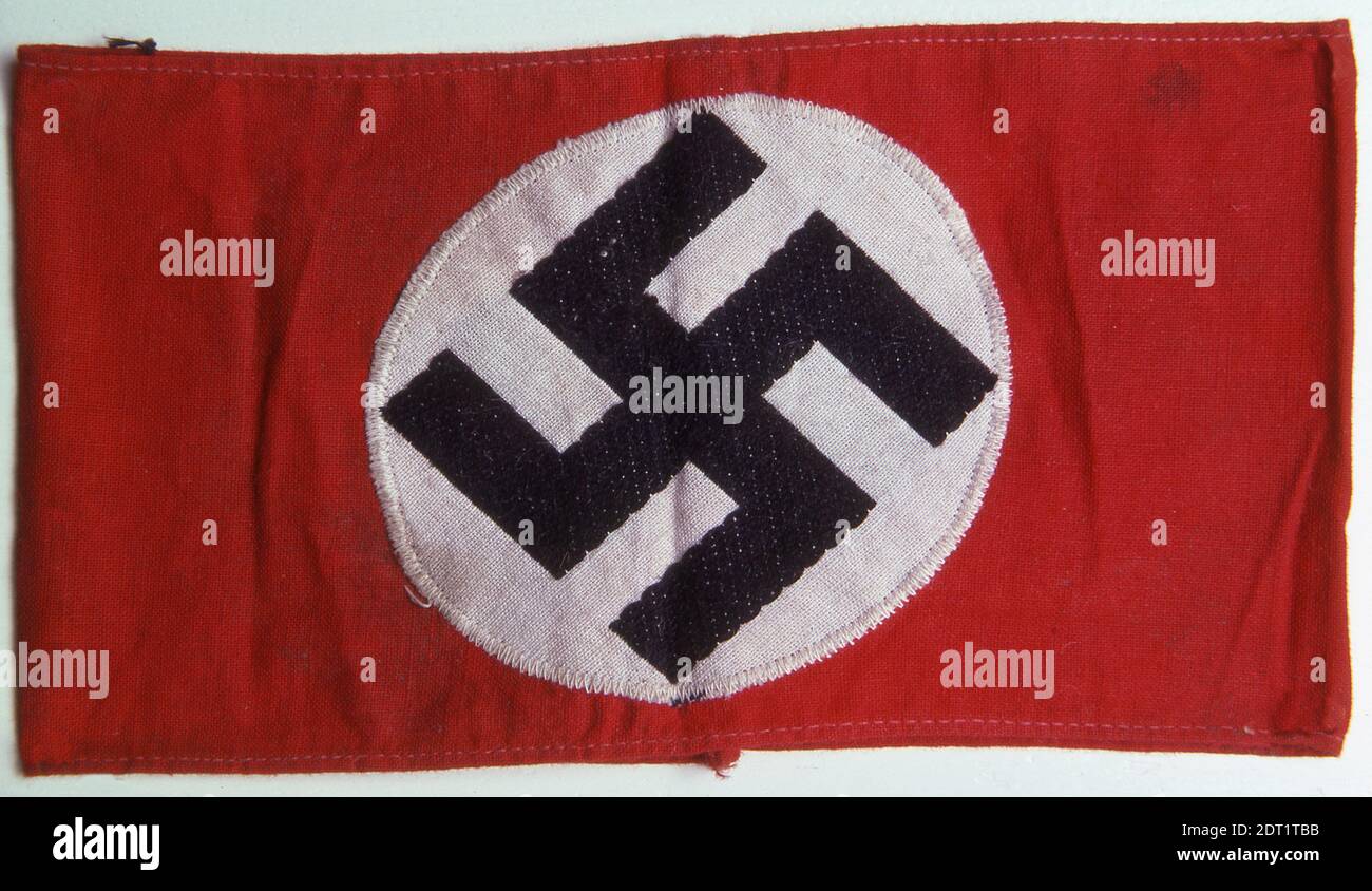 Drapeau de la Swastika nazie allemande de la Seconde Guerre mondiale Banque D'Images