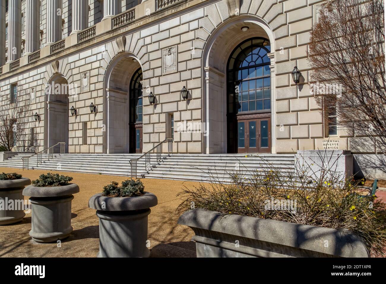 Bâtiment du siège social du service des recettes internes à Washington D.C. (États-Unis). Banque D'Images