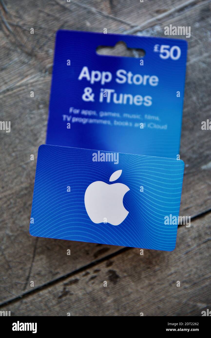 Carte-cadeau iTunes d'Apple Photo Stock - Alamy