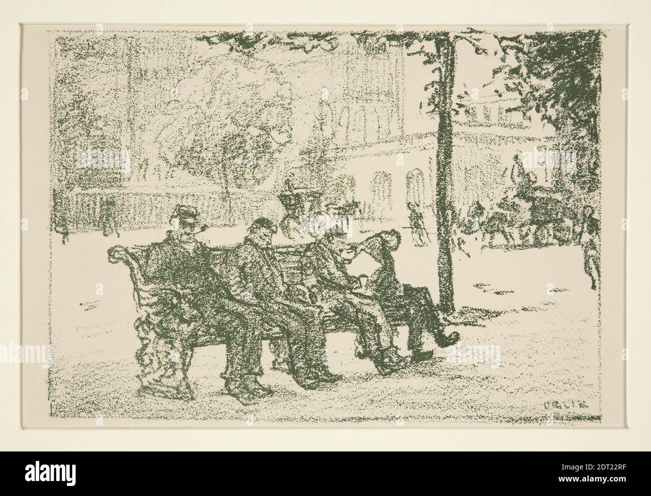 Artiste: Emil Orlik, Tchèque, 1870–1932, dans le Parc, Auto-lithographie, feuille: 20.3 × 24.8 cm (8 × 9 3/4 in.), réalisé en Tchécoslovaquie, Tchèque, 19ème siècle, oeuvres sur papier - estampes Banque D'Images