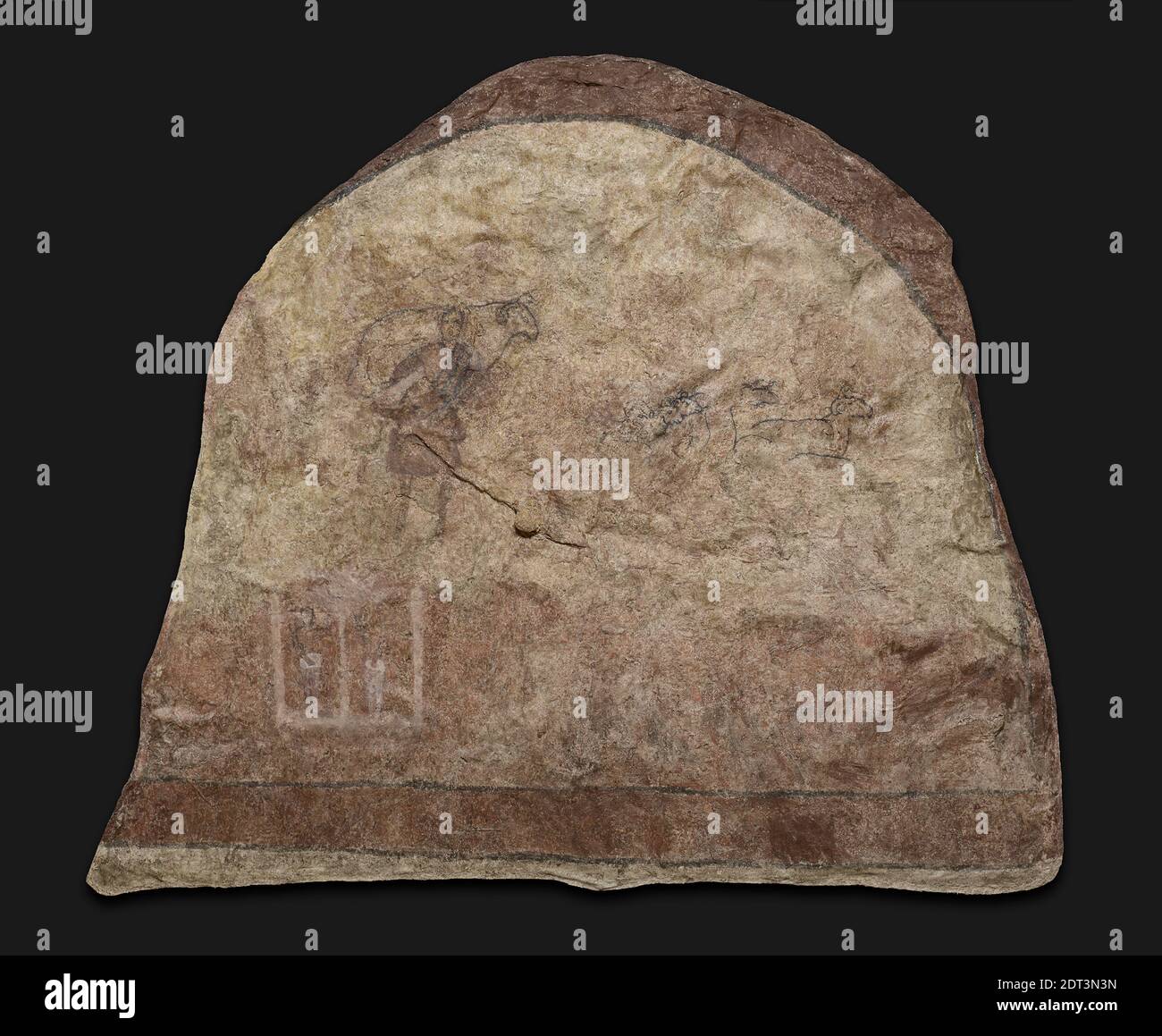 Peinture murale Baptistère: Bon Berger et Adam et Eve, ca. A.D. 232, peinture sur plâtre, 130.81 × 153.67 cm (51 1/2 × 60 1/2 in.), fouilles Yale-française à Dura-Europos, excavées à Dura-Europos, Syrie, Dura-Europos, Roman (3e siècle après J.-D.), peintures Banque D'Images